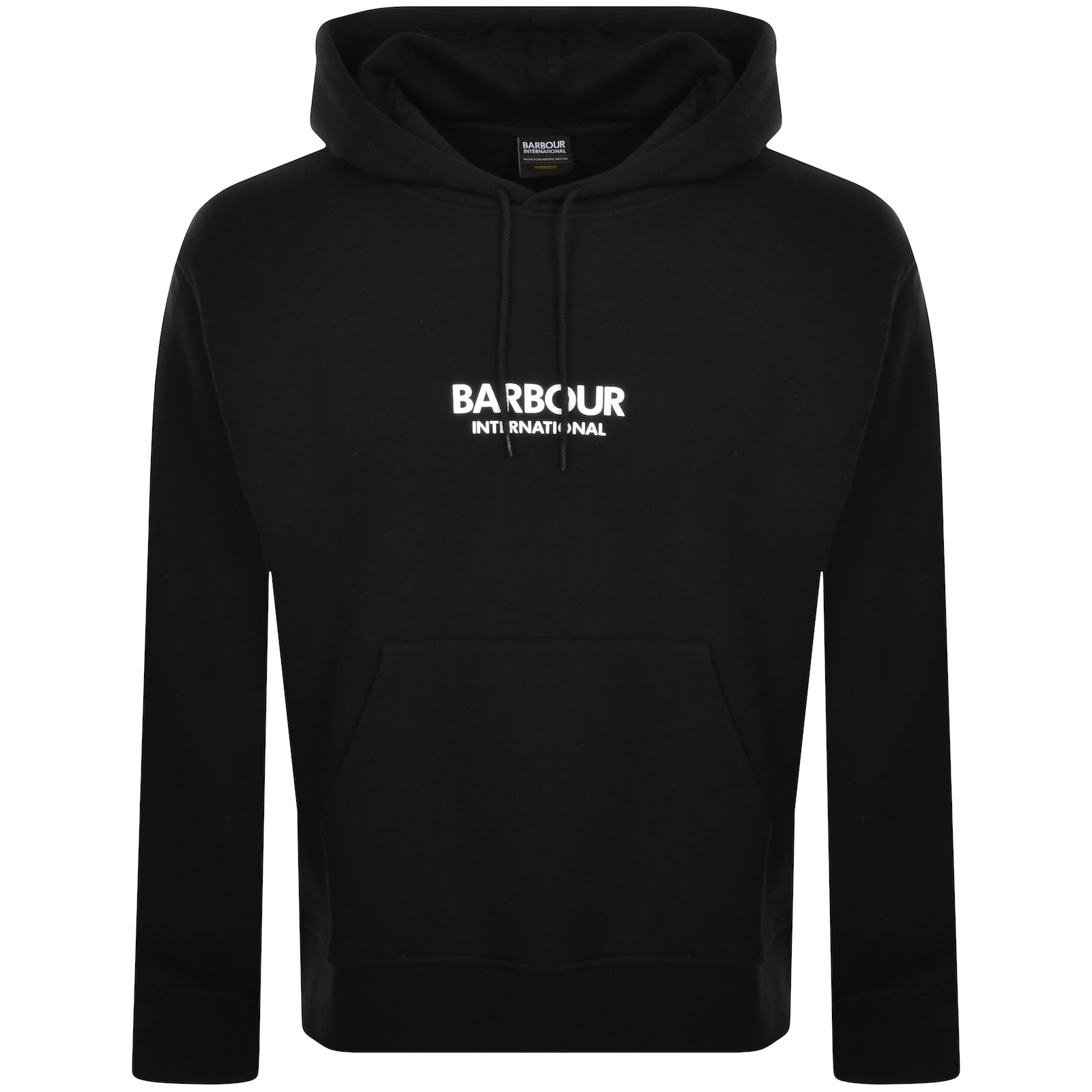 Shop Barbour International Logo Hoodie Black