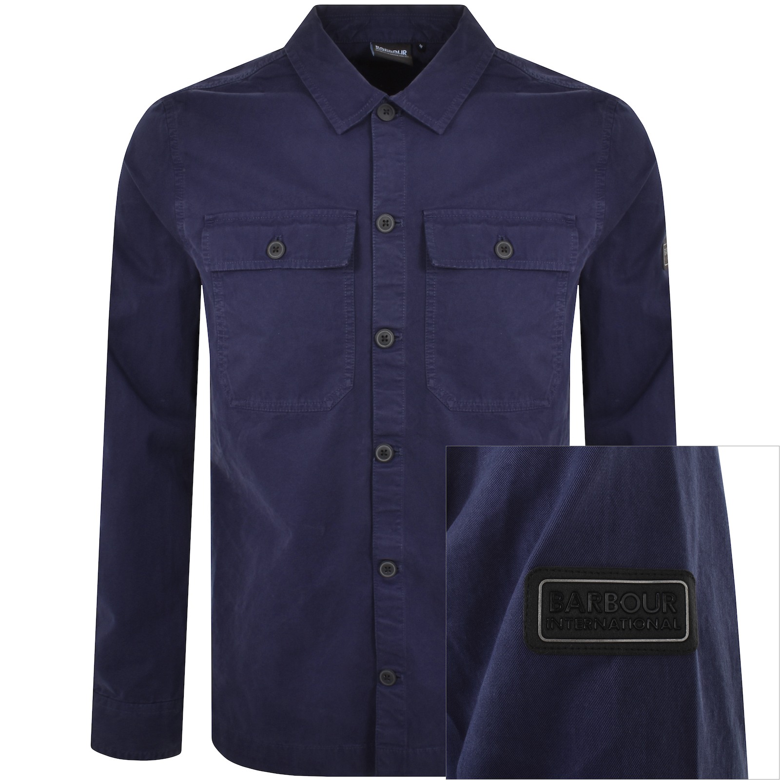 Shop Barbour International Arlo Overshirt Blue