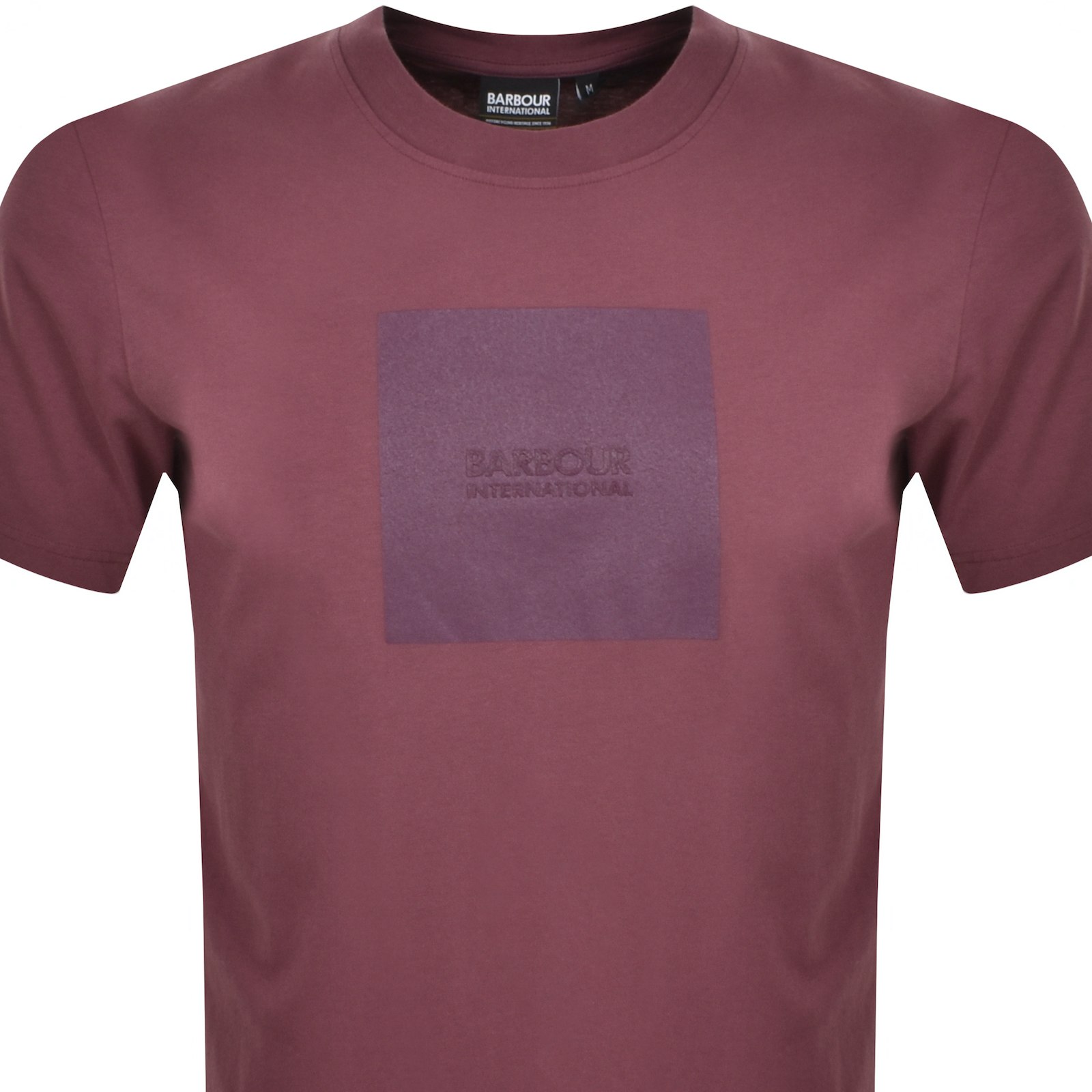 Shop Barbour International Logo T Shirt Purple