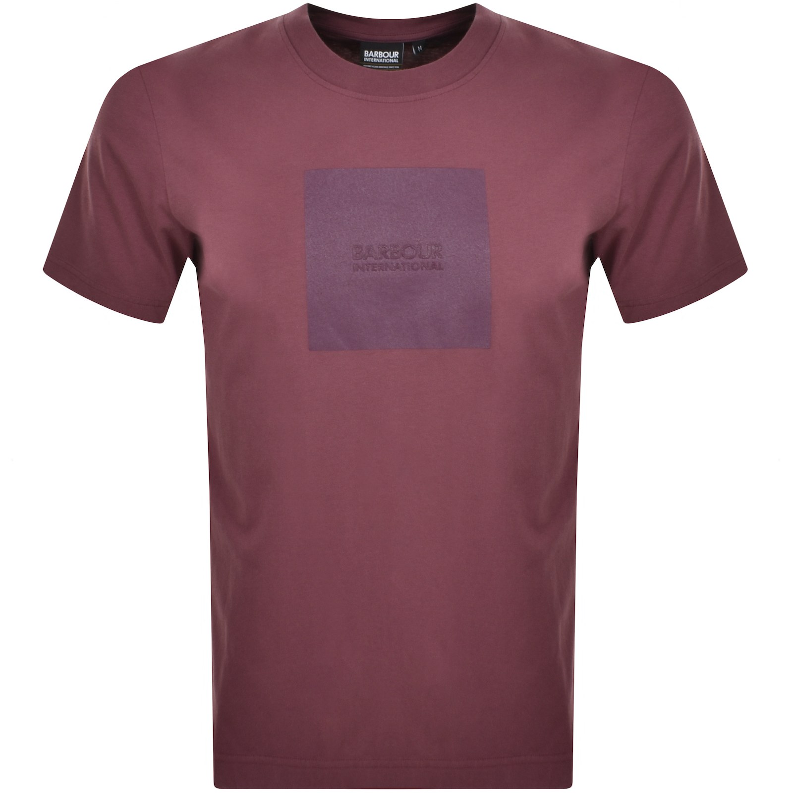 Shop Barbour International Logo T Shirt Purple