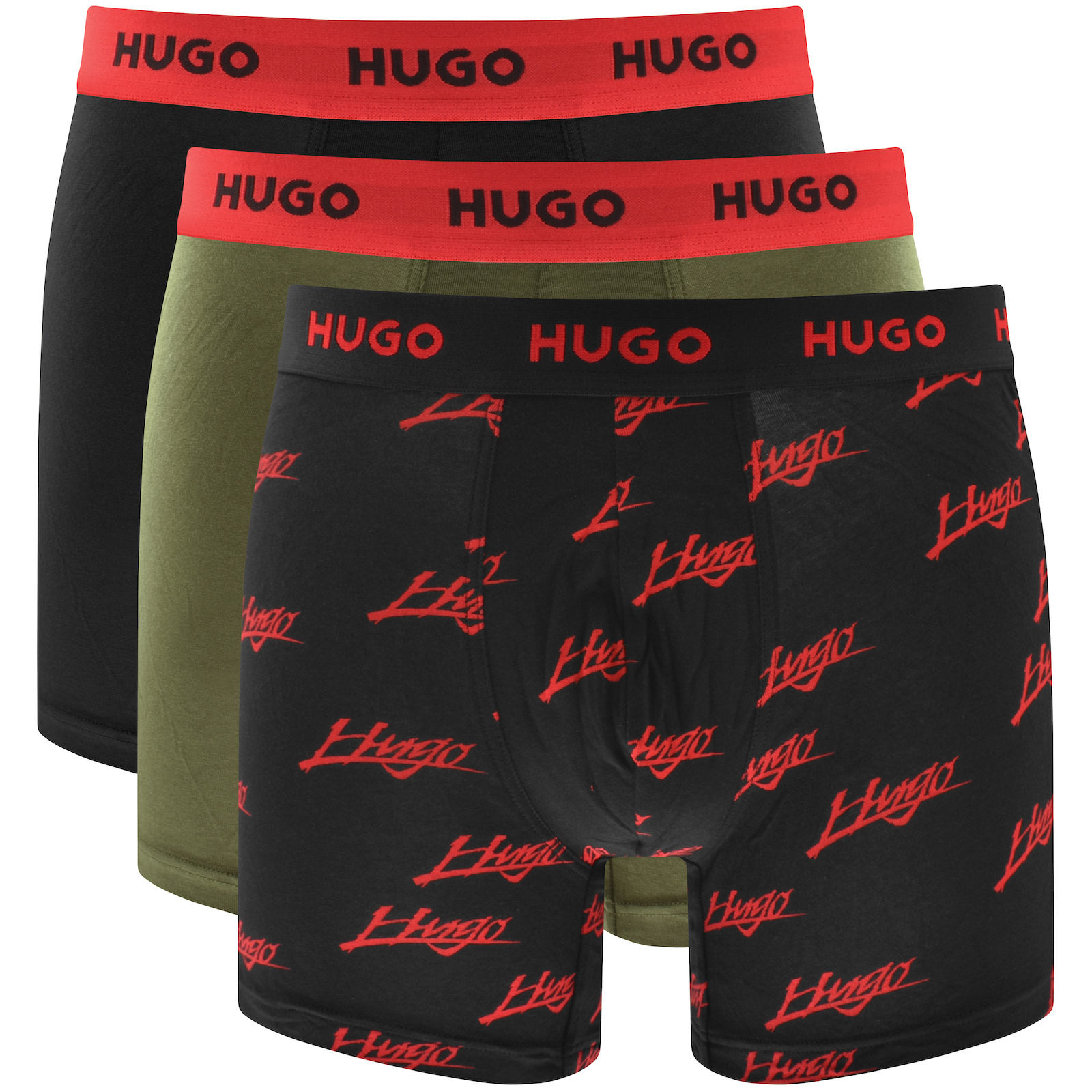 Shop Hugo Underwear 3 Pack Boxer Briefs In Black