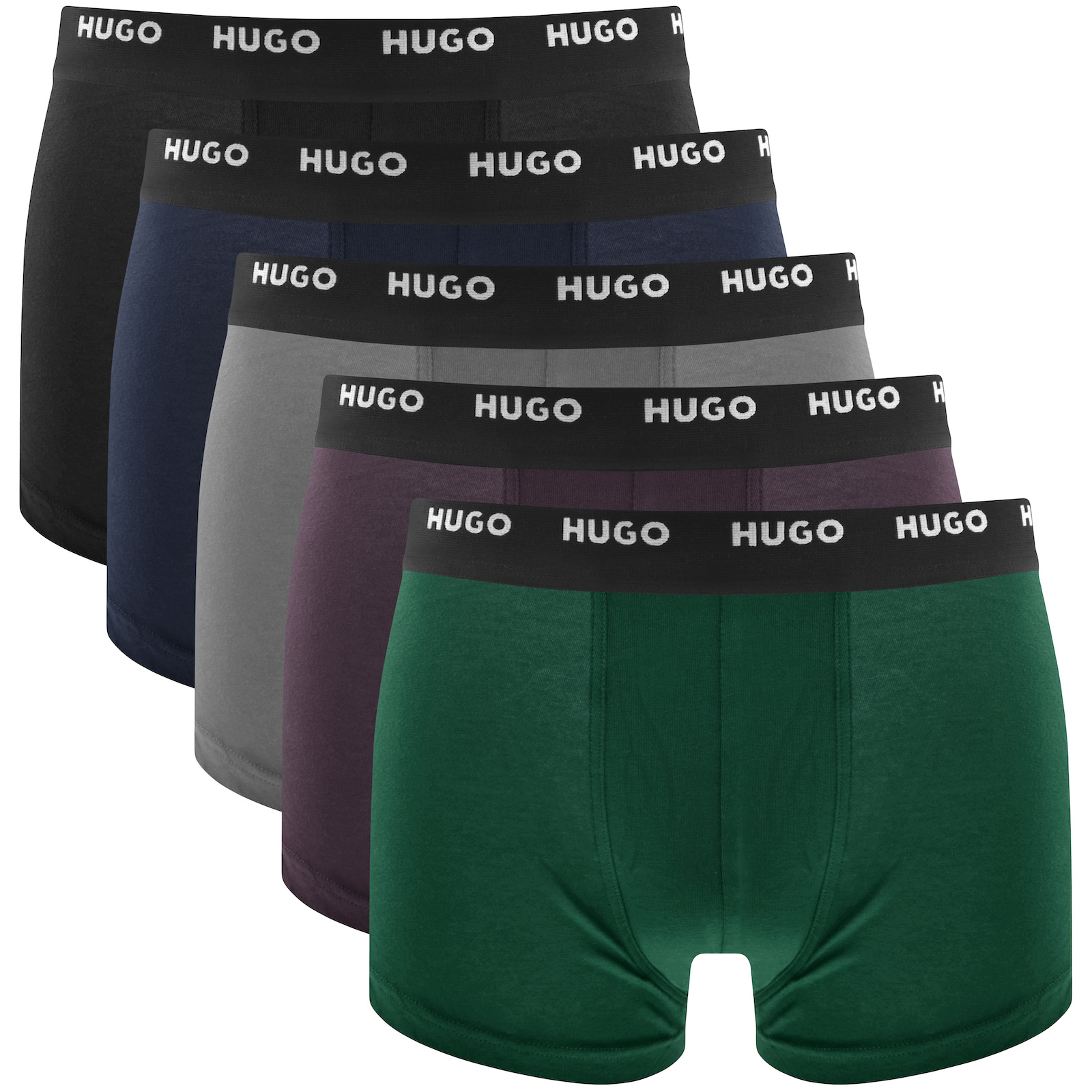 Shop Hugo 5 Pack Trunks In Black