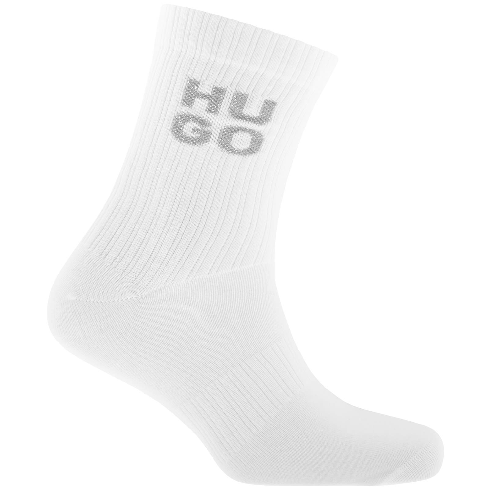 Shop Hugo 2 Pack Gift Set Lurex Logo Socks In Black