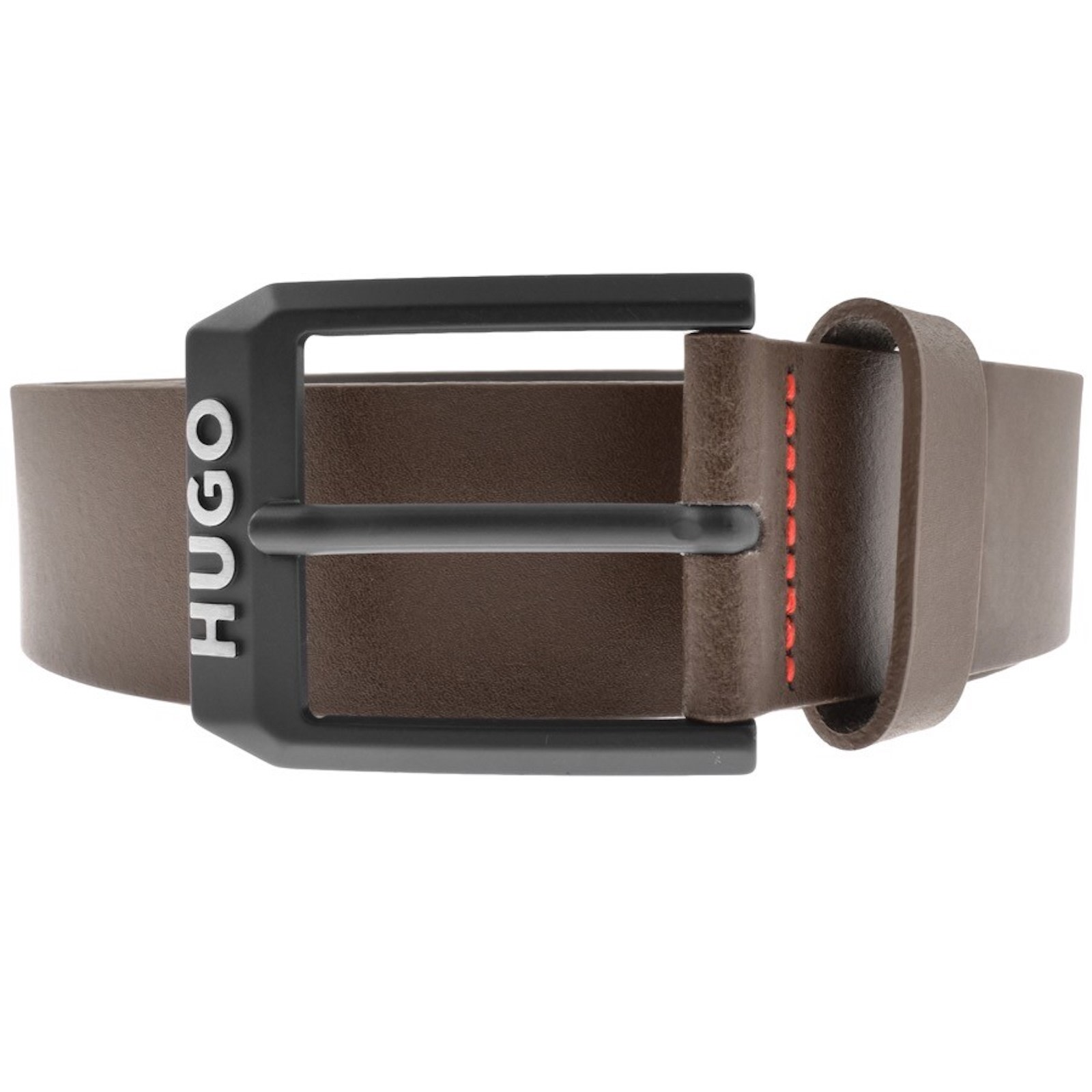 Shop Hugo Gelio Leather Belt Brown