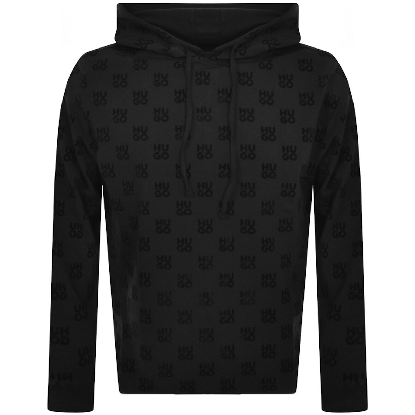 Shop Hugo Flock Aop Hoodie Black