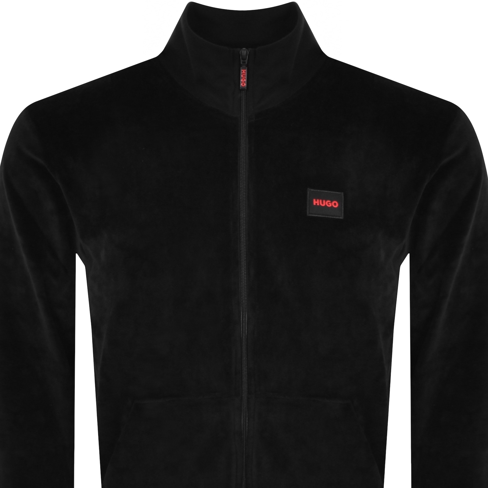 Hugo Boss Hugo Full Zip Black Label Sweatshirt Black In Black