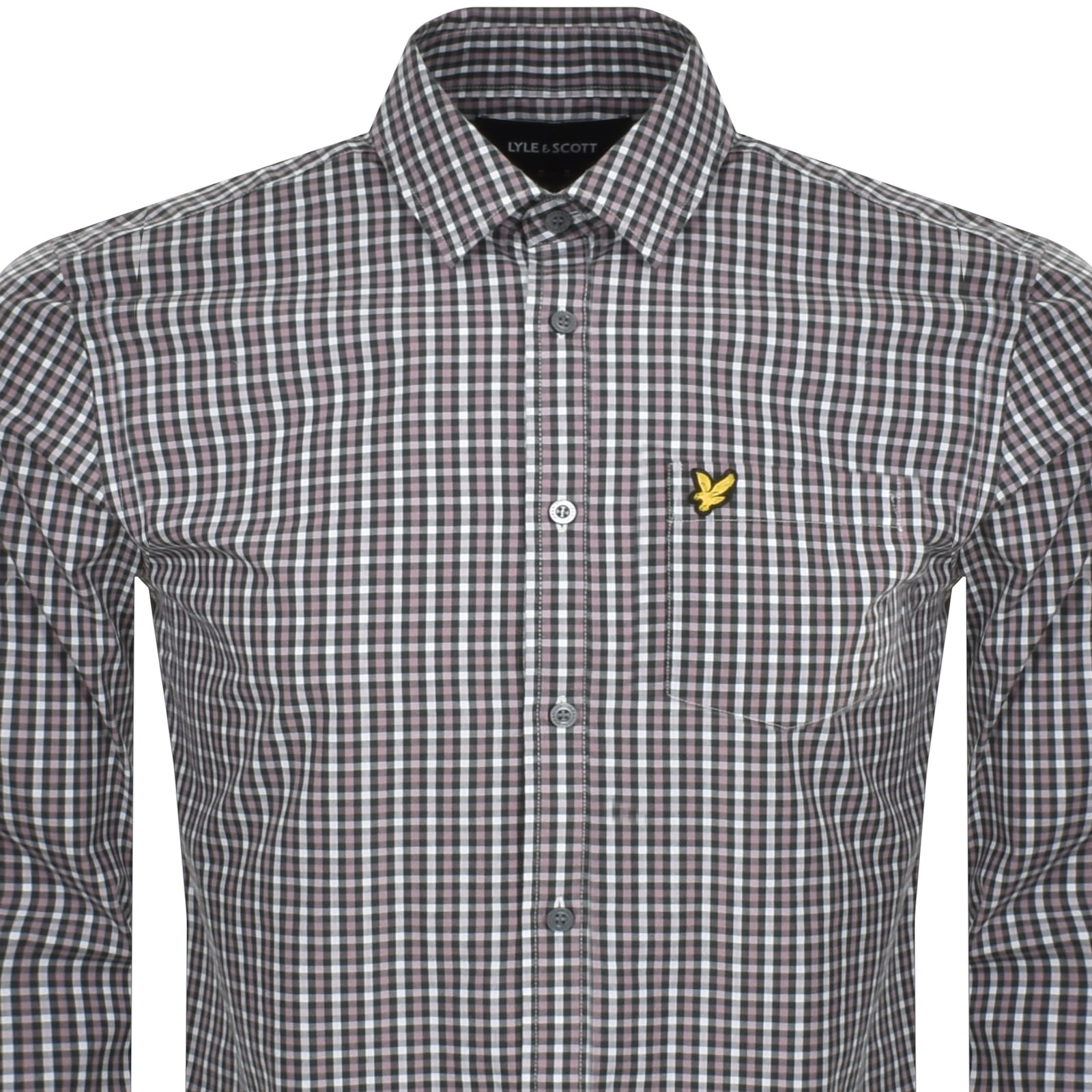 Lyle & Scott Lyle And Scott Check Long Sleeve Shirt White In White