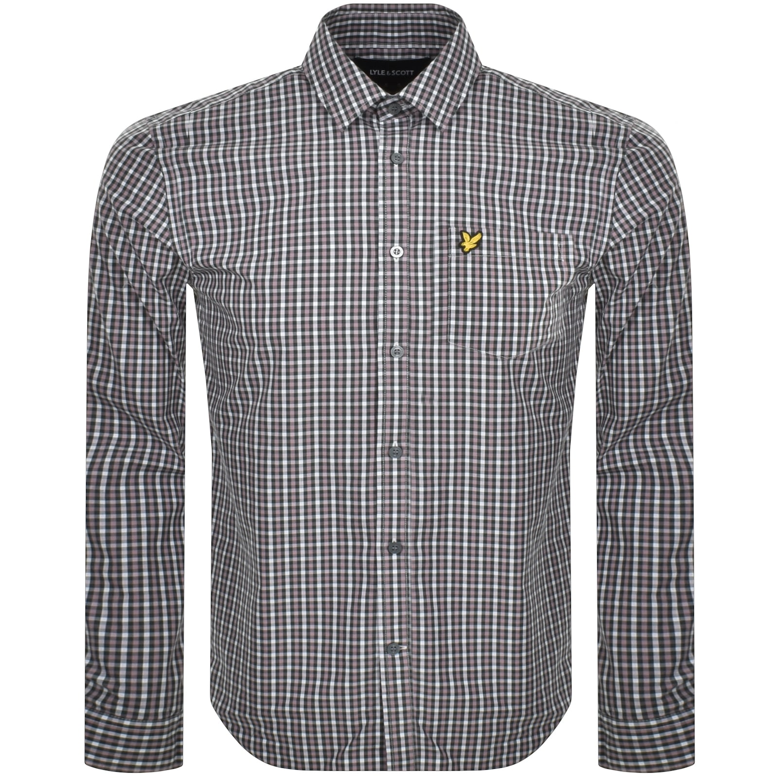 Lyle & Scott Lyle And Scott Check Long Sleeve Shirt White In White