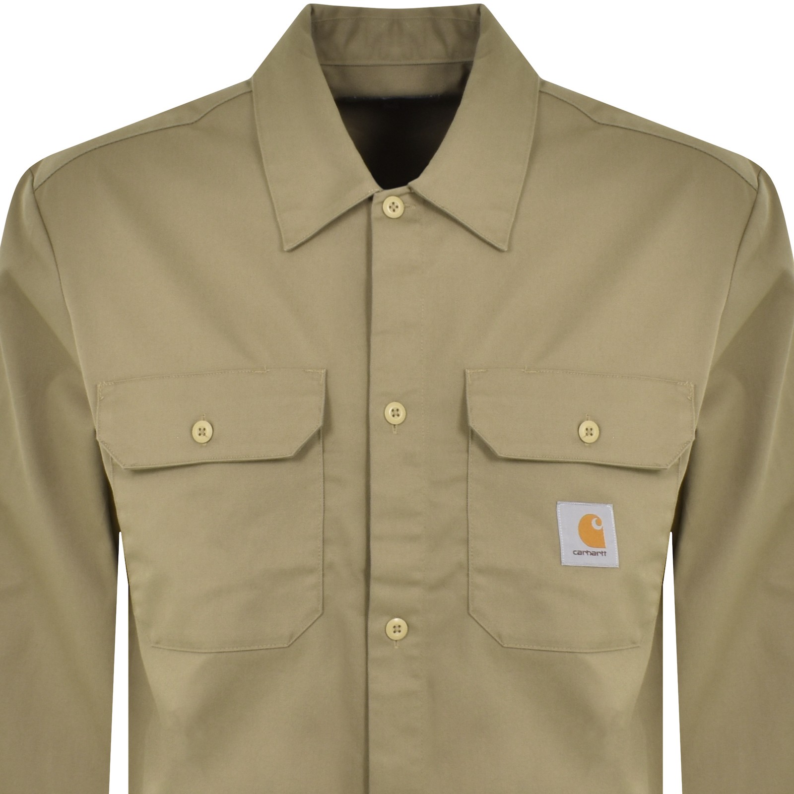 Shop Carhartt Wip Craft Long Sleeve Shirt Beige