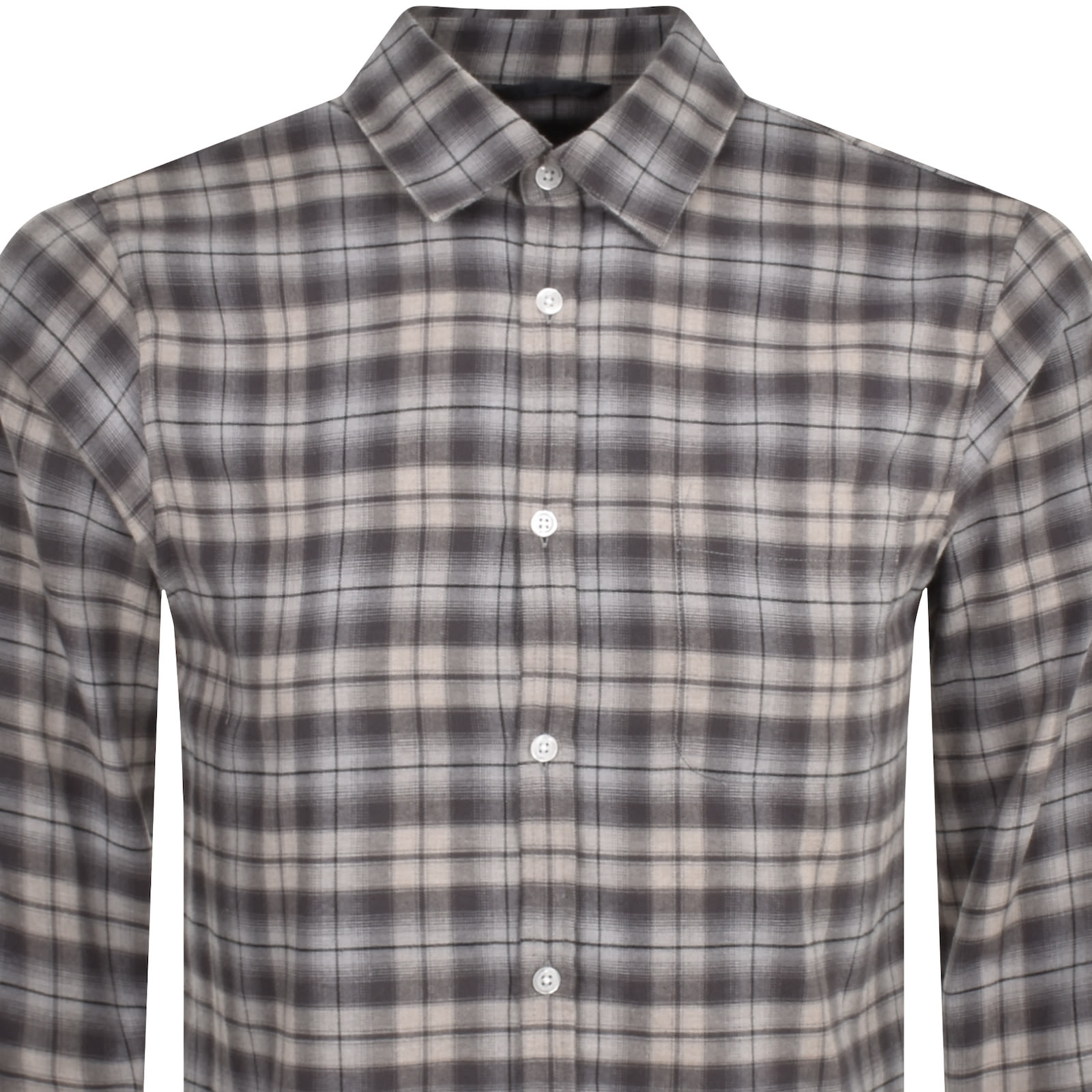 Shop Oliver Sweeney Censo Check Shirt Grey