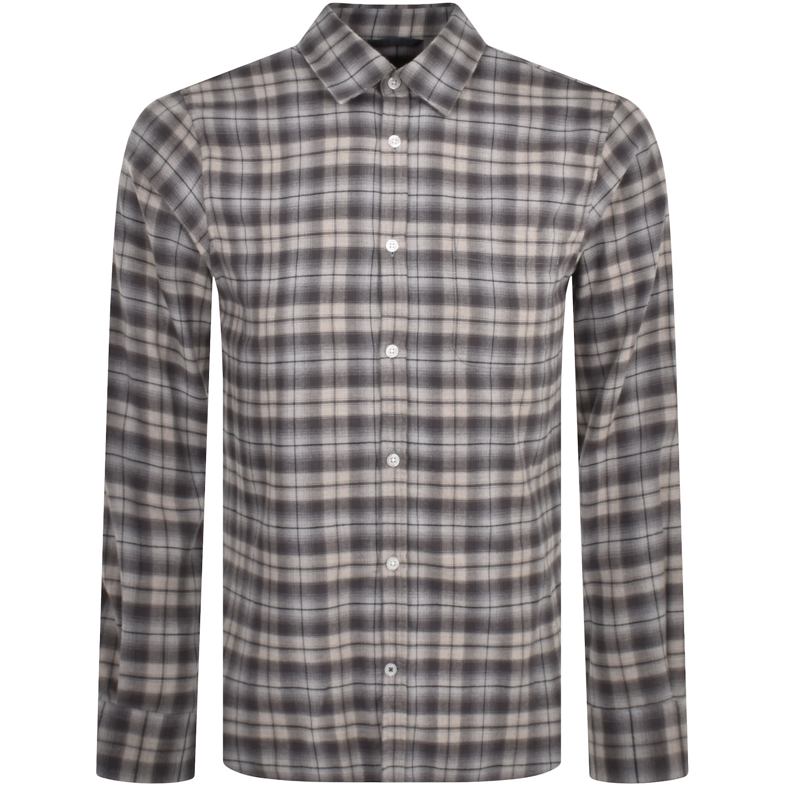 Oliver Sweeney Censo Check Shirt Grey In Grey