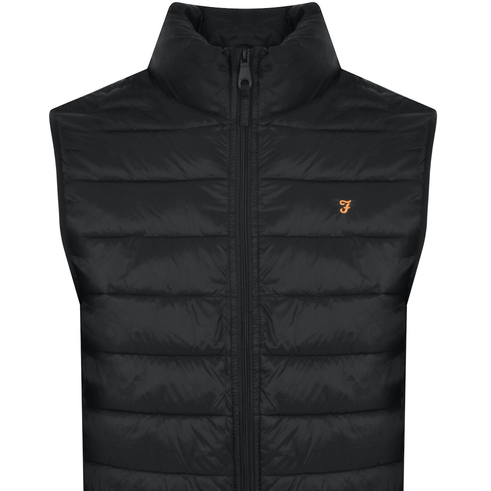 Shop Farah Vintage Joel Padded Gilet Black