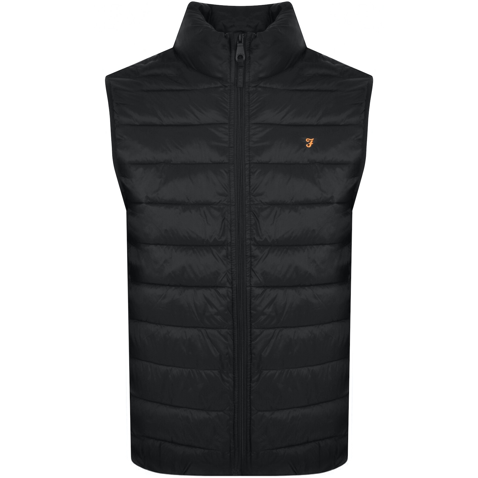 Shop Farah Vintage Joel Padded Gilet Black