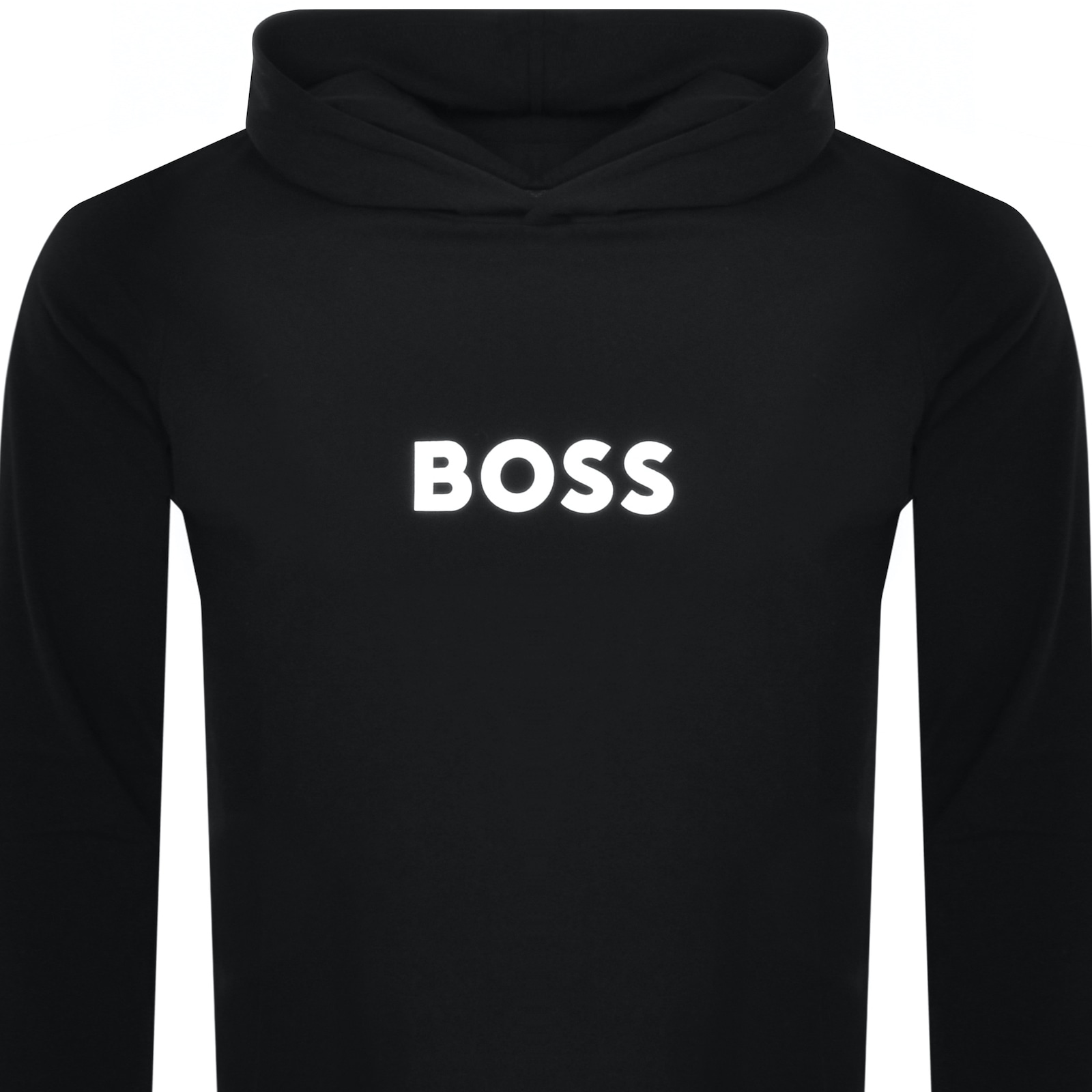 Shop Boss Business Boss Long Sleeve Hooded T Shirt Black