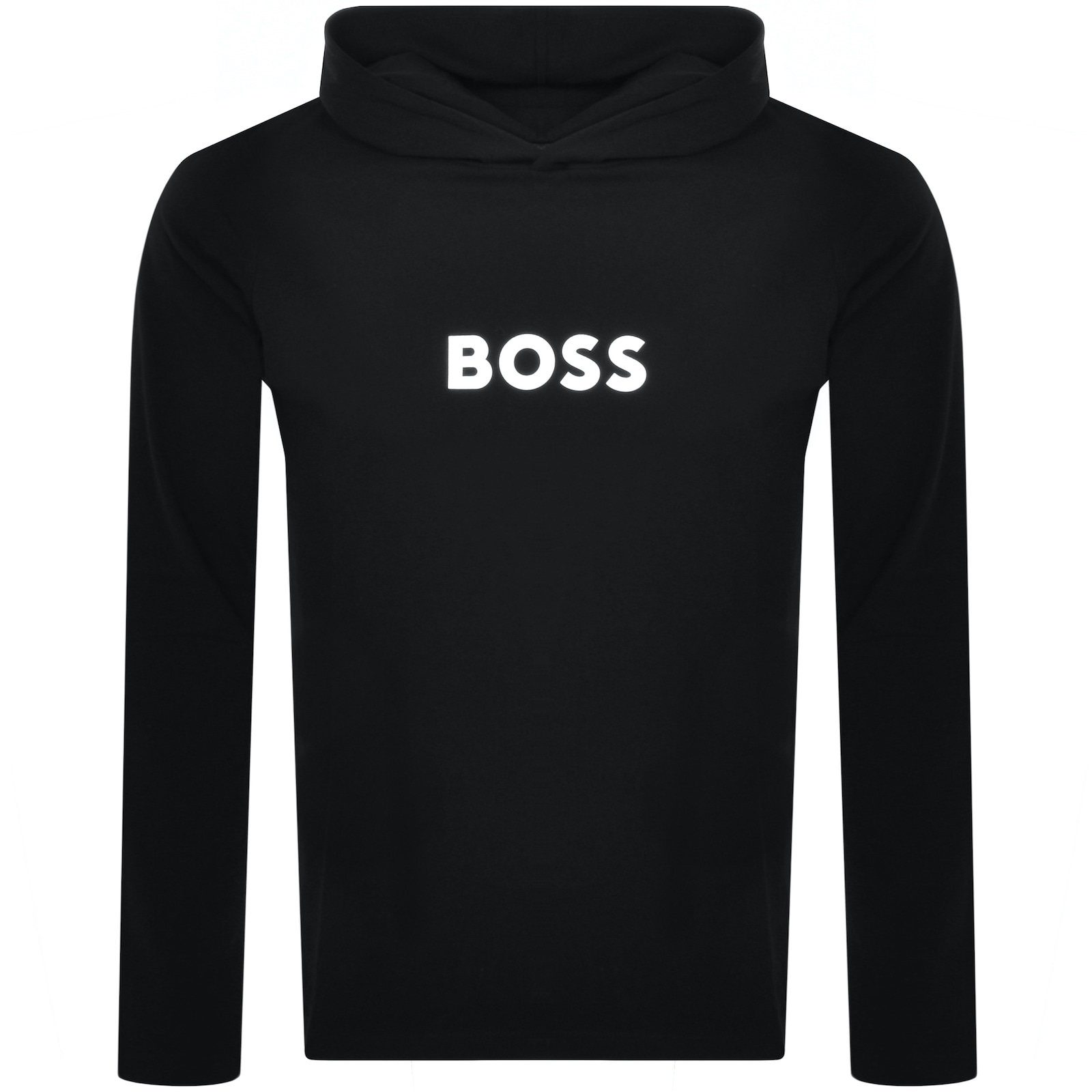 Shop Boss Business Boss Long Sleeve Hooded T Shirt Black