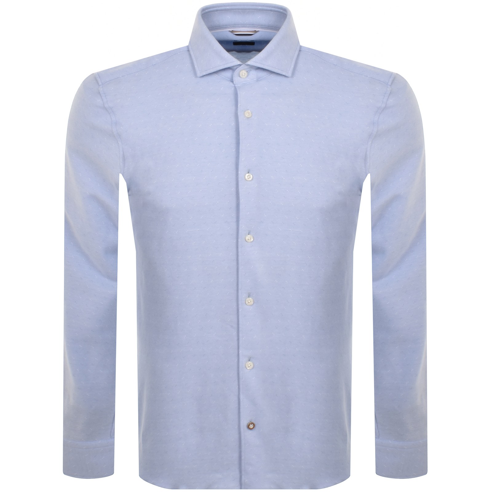 Shop Boss Business Boss C Hal Spread Long Sleeved Shirt Blue