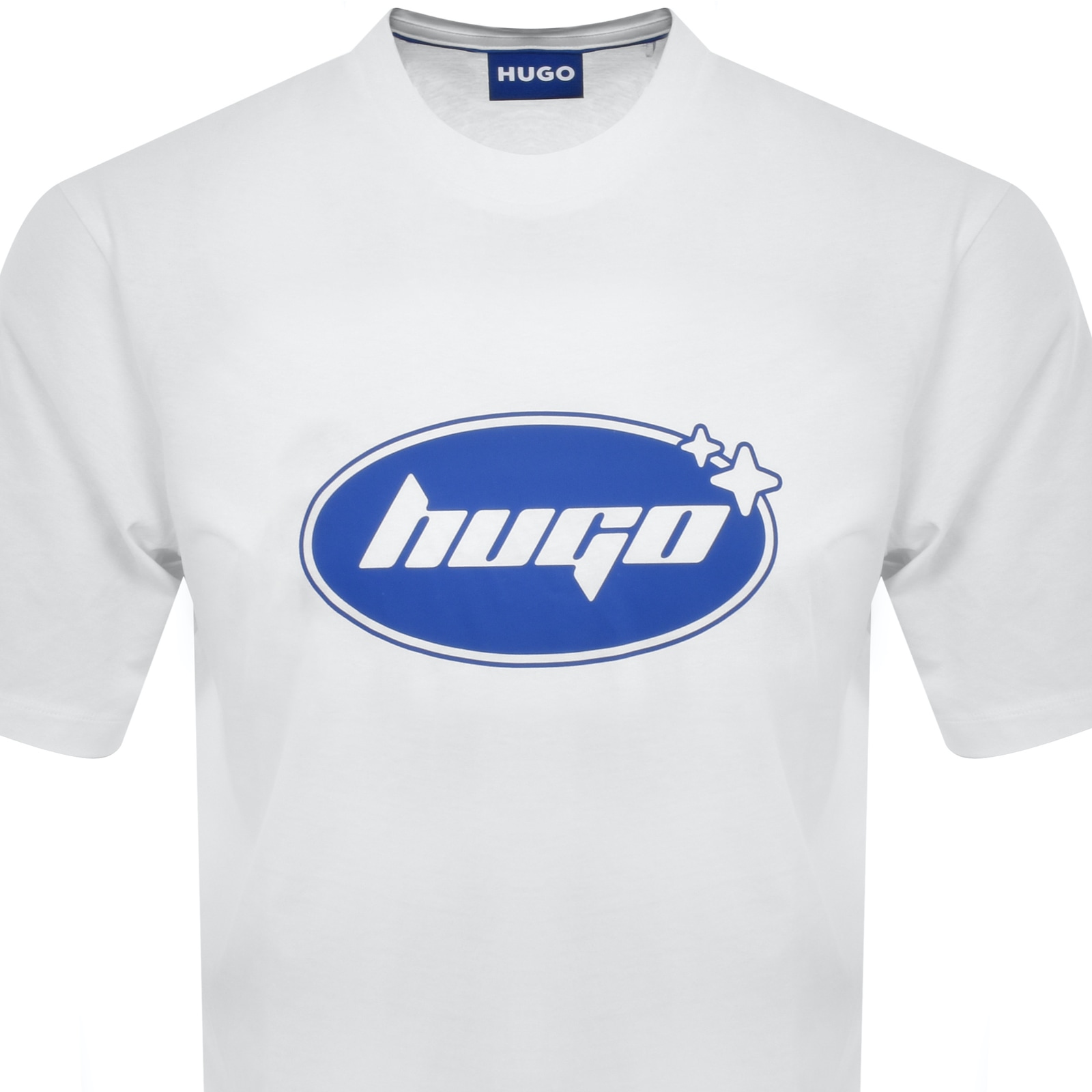 Shop Hugo Blue Nugoclean T Shirt White