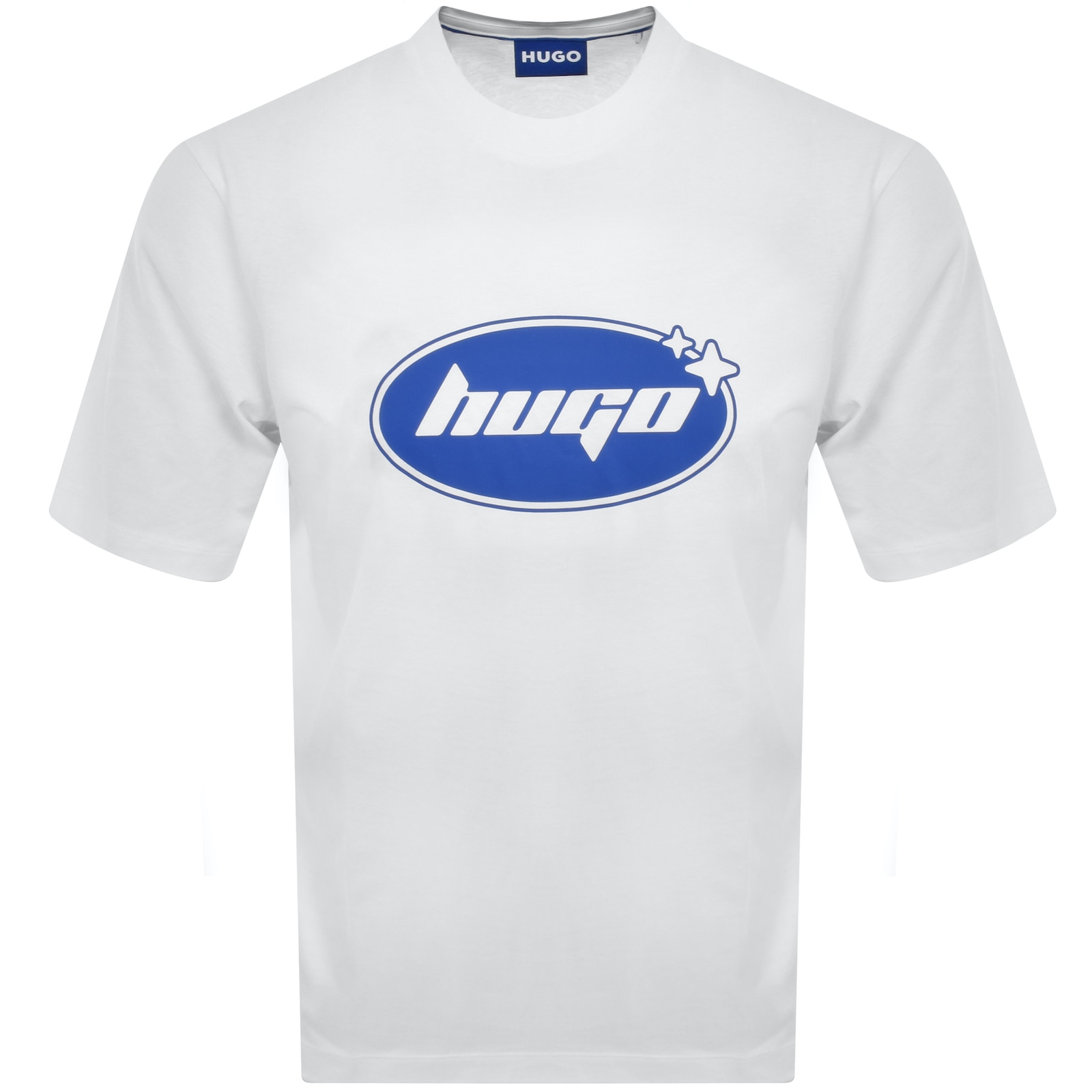 Shop Hugo Blue Nugoclean T Shirt White