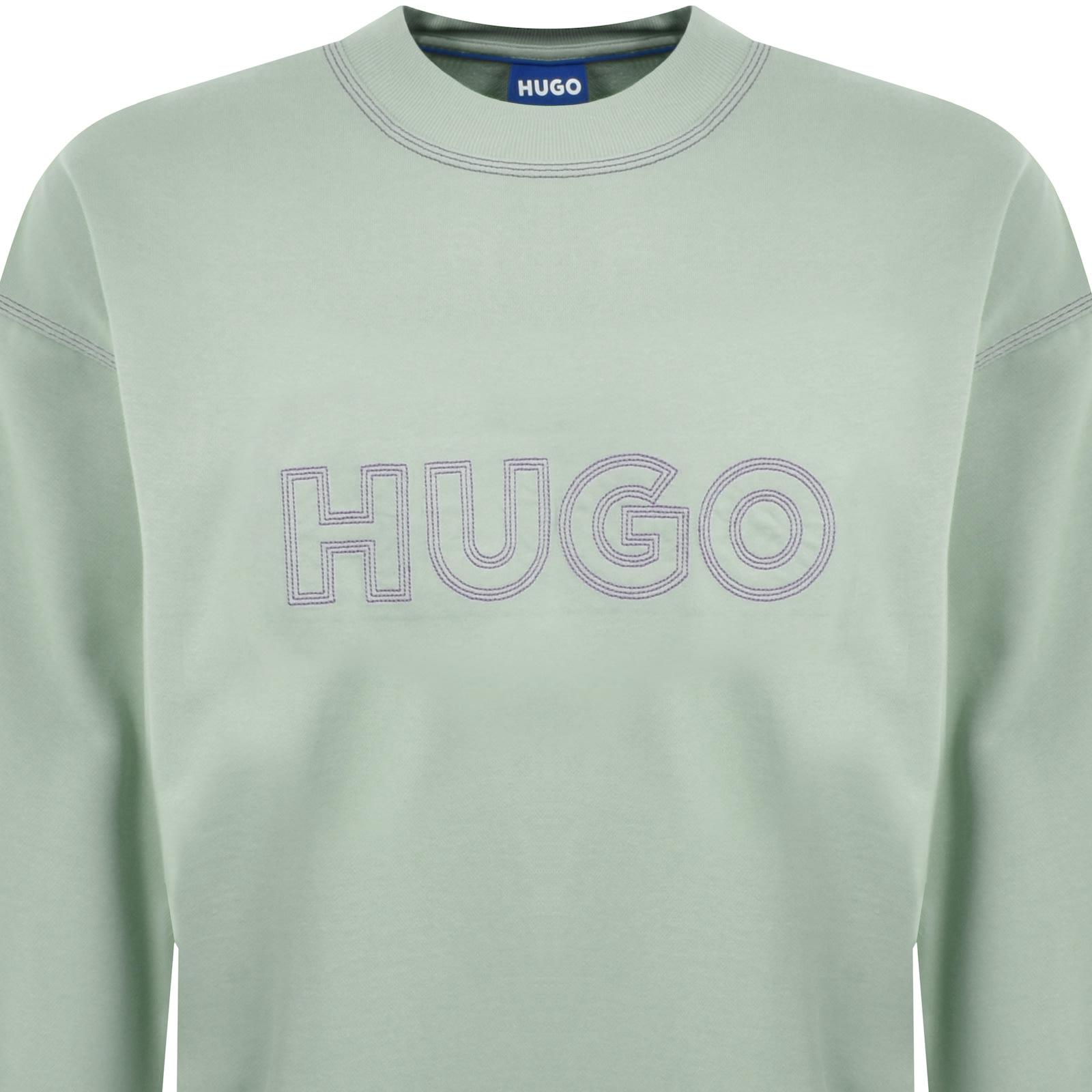 Shop Hugo Blue Nitlogo Sweatshirt Green