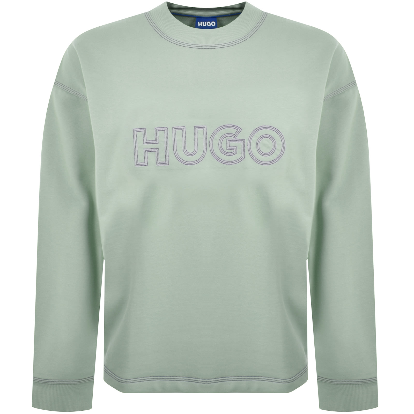 Shop Hugo Blue Nitlogo Sweatshirt Green