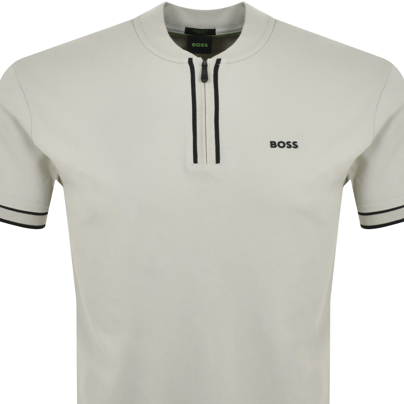 Shop Boss Athleisure Boss Pariq Polo T Shirt Beige