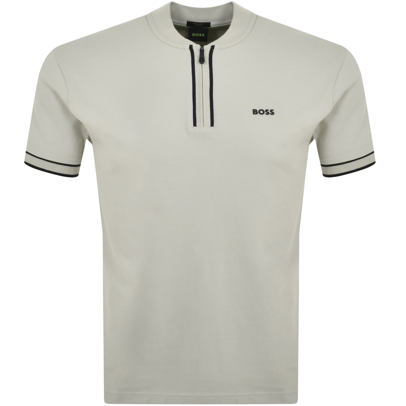 Shop Boss Athleisure Boss Pariq Polo T Shirt Beige