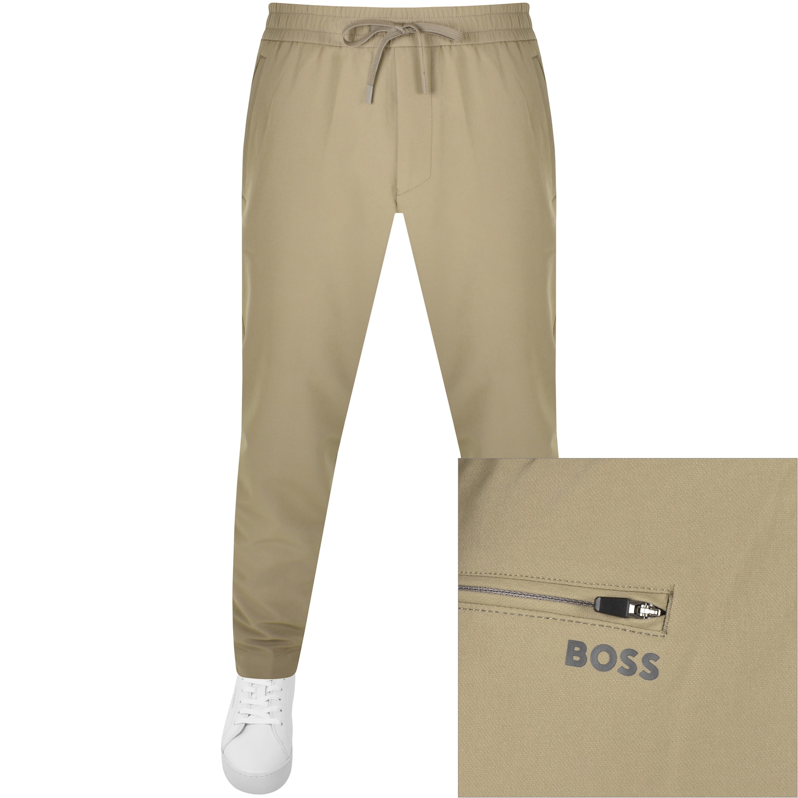 Shop Boss Athleisure Boss T Flex Trousers Khaki