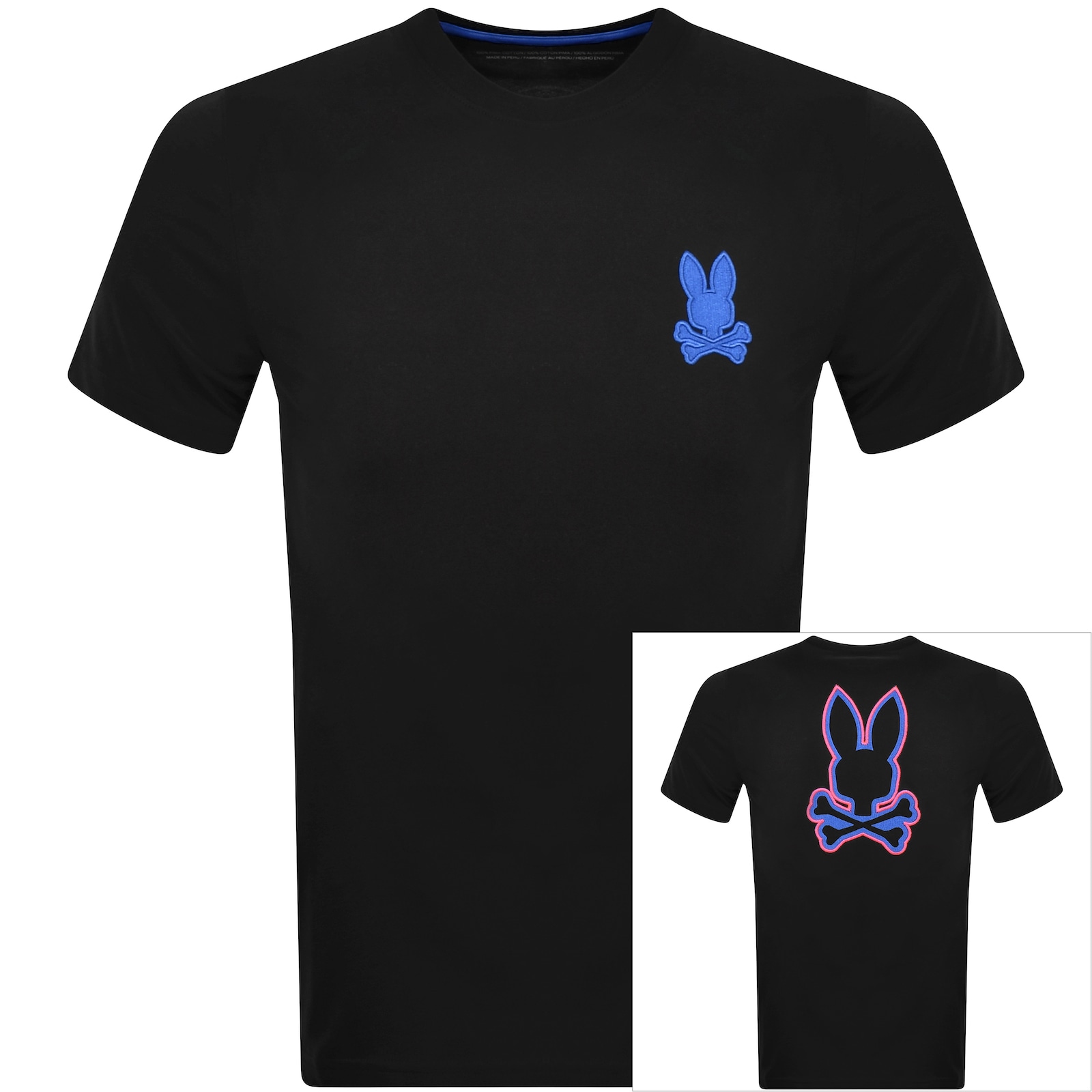 PSYCHO BUNNY PSYCHO BUNNY WALTER BACK GRAPHIC T SHIRT BLACK 