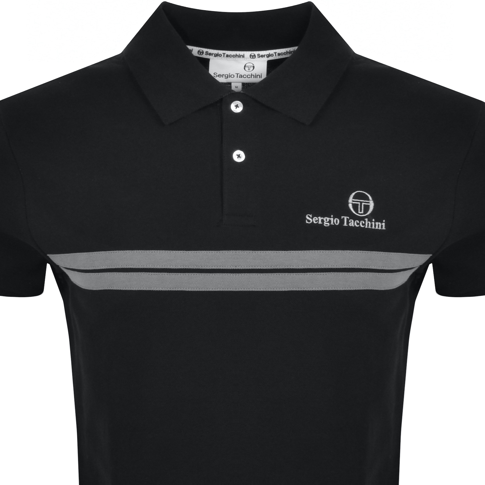 Shop Sergio Tacchini Supermac Polo T Shirt Black