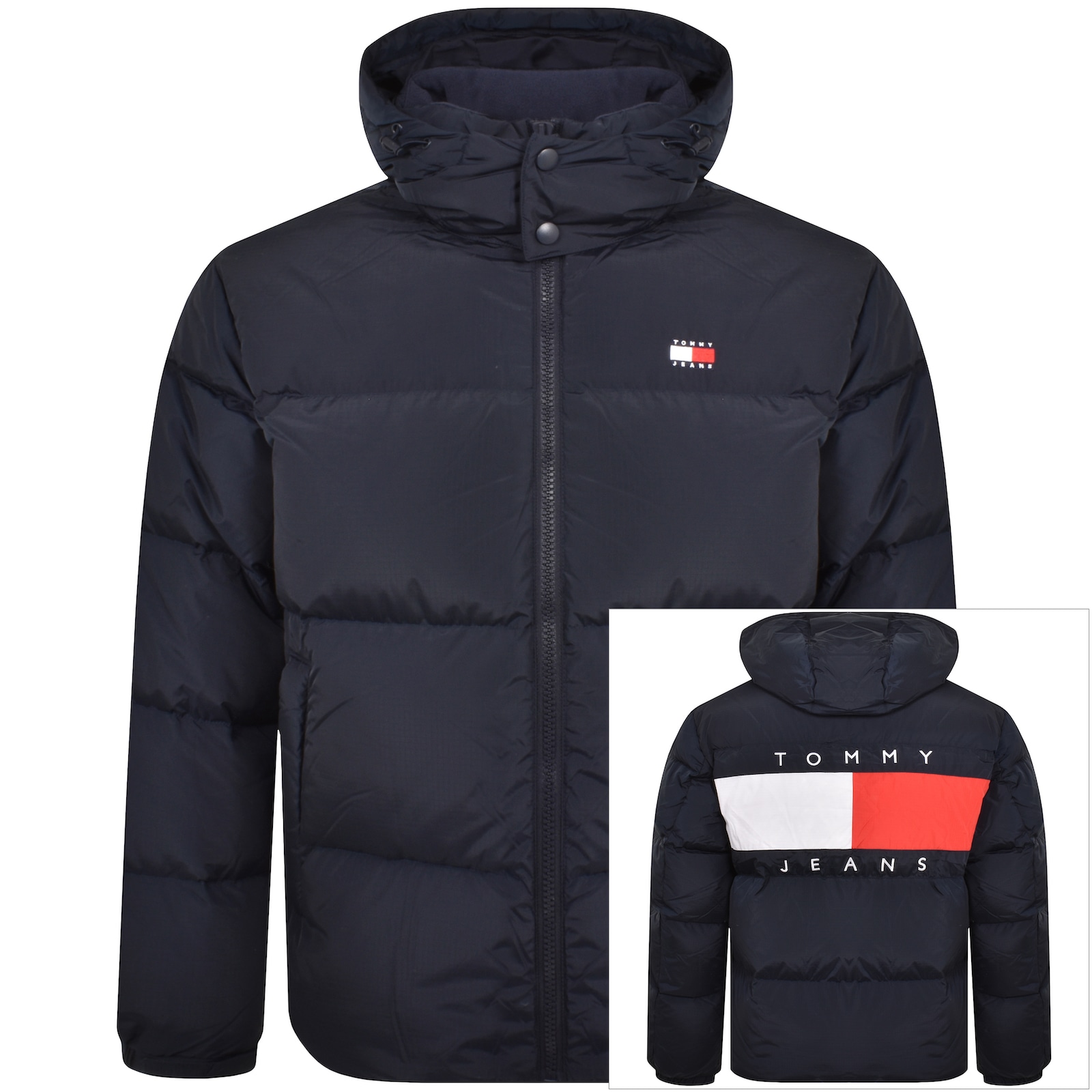 Shop Tommy Jeans Alaska Puffer Jacket Navy