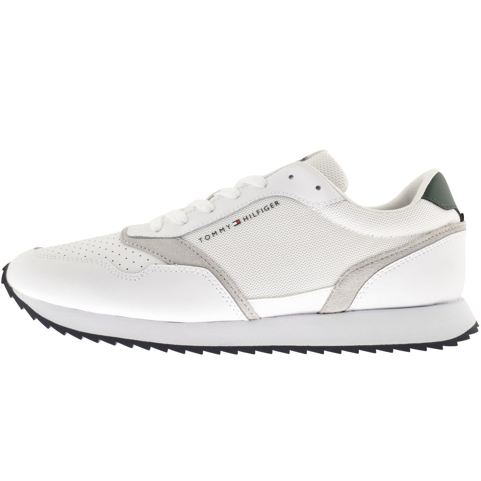 Shop Tommy Hilfiger Runner Evo Mix Trainers White