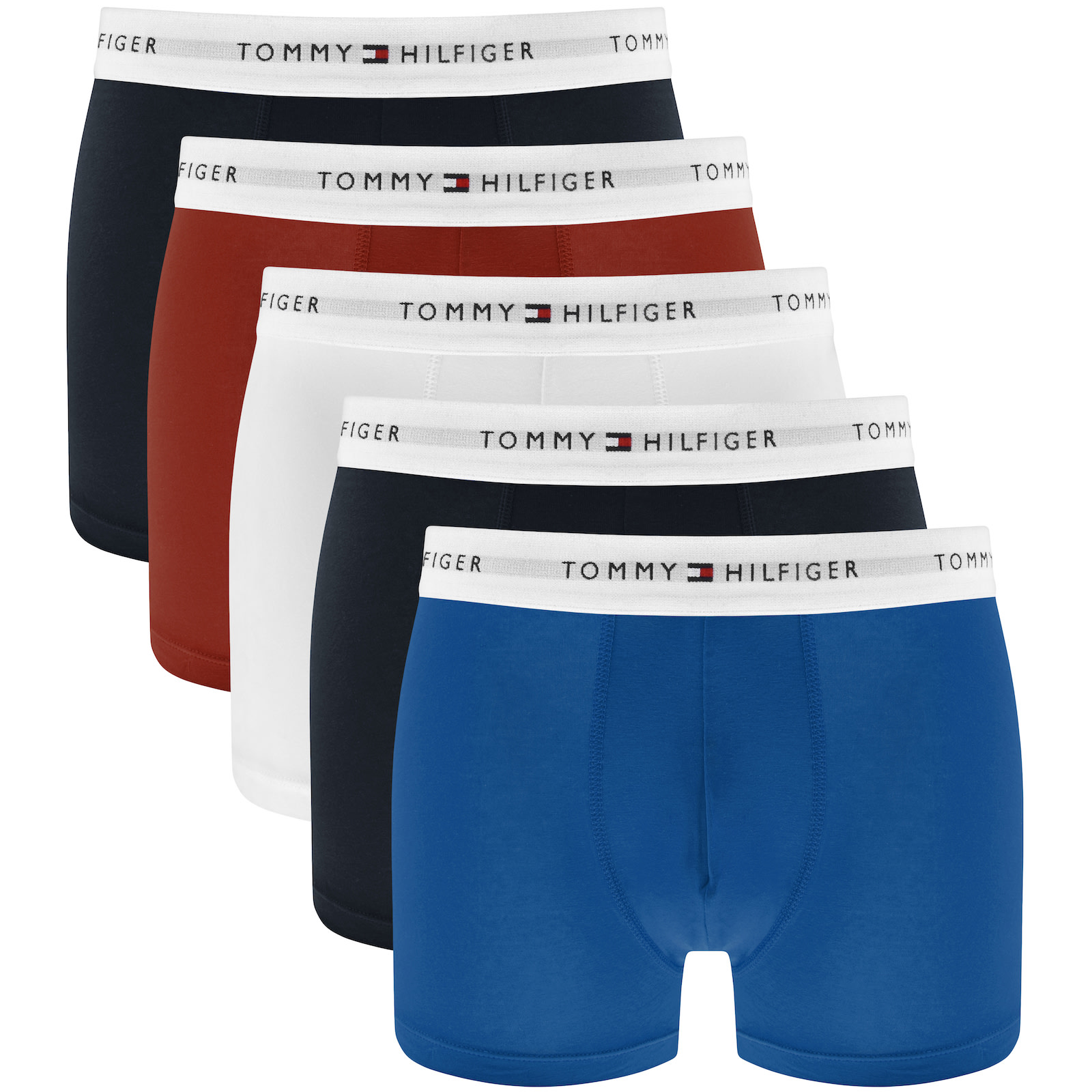 Shop Tommy Hilfiger Underwear 5 Pack Trunks In Navy