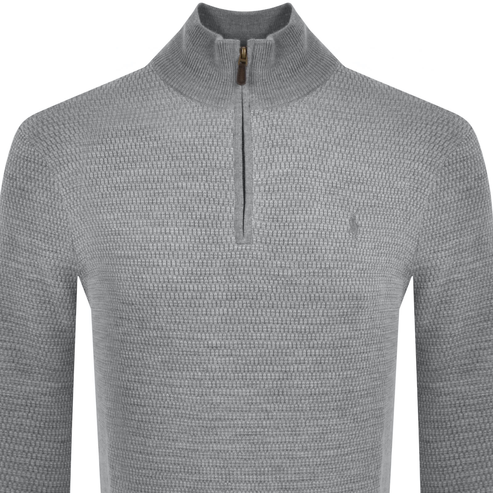 Shop Ralph Lauren Knit Pullover Sweatshirt Grey