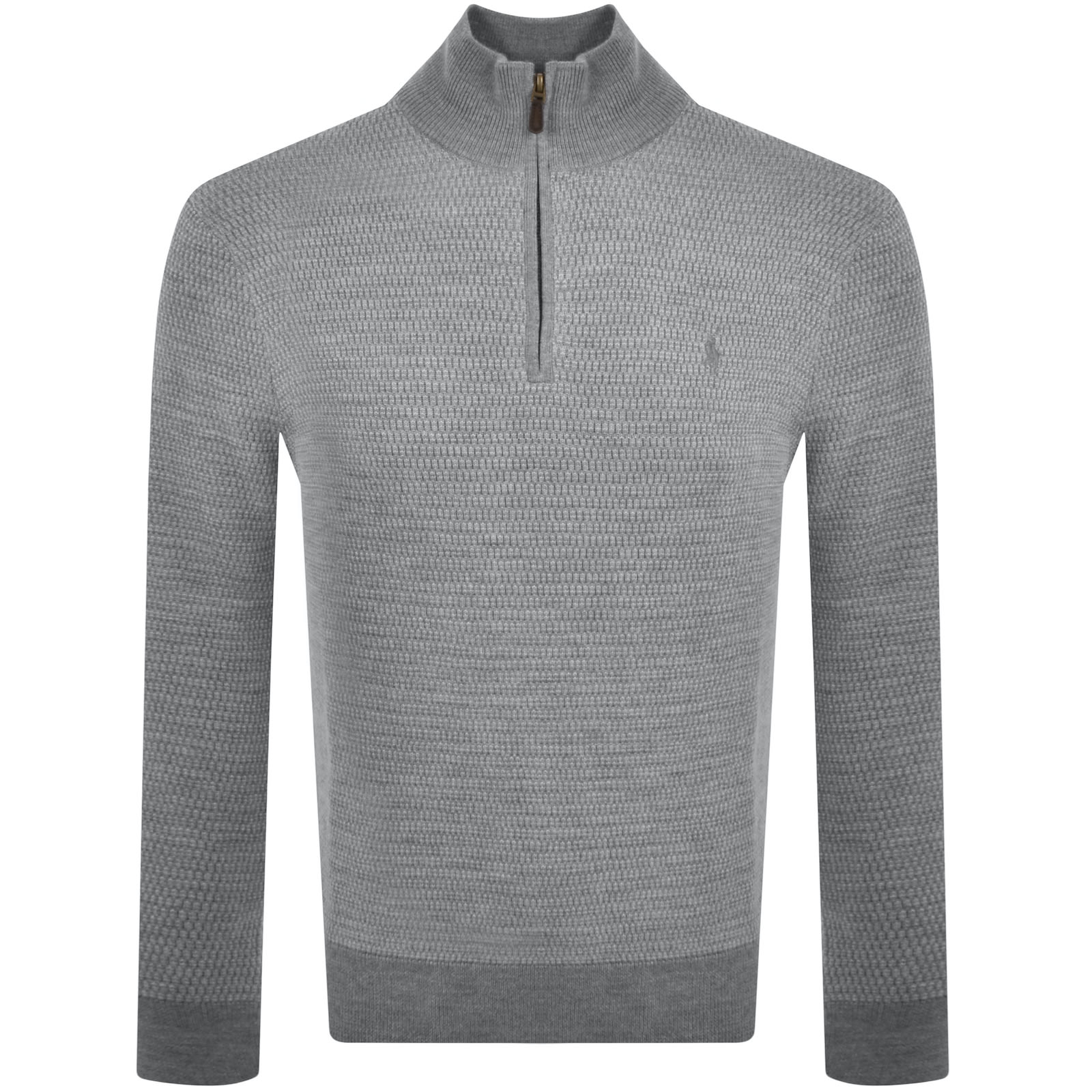 Shop Ralph Lauren Knit Pullover Sweatshirt Grey