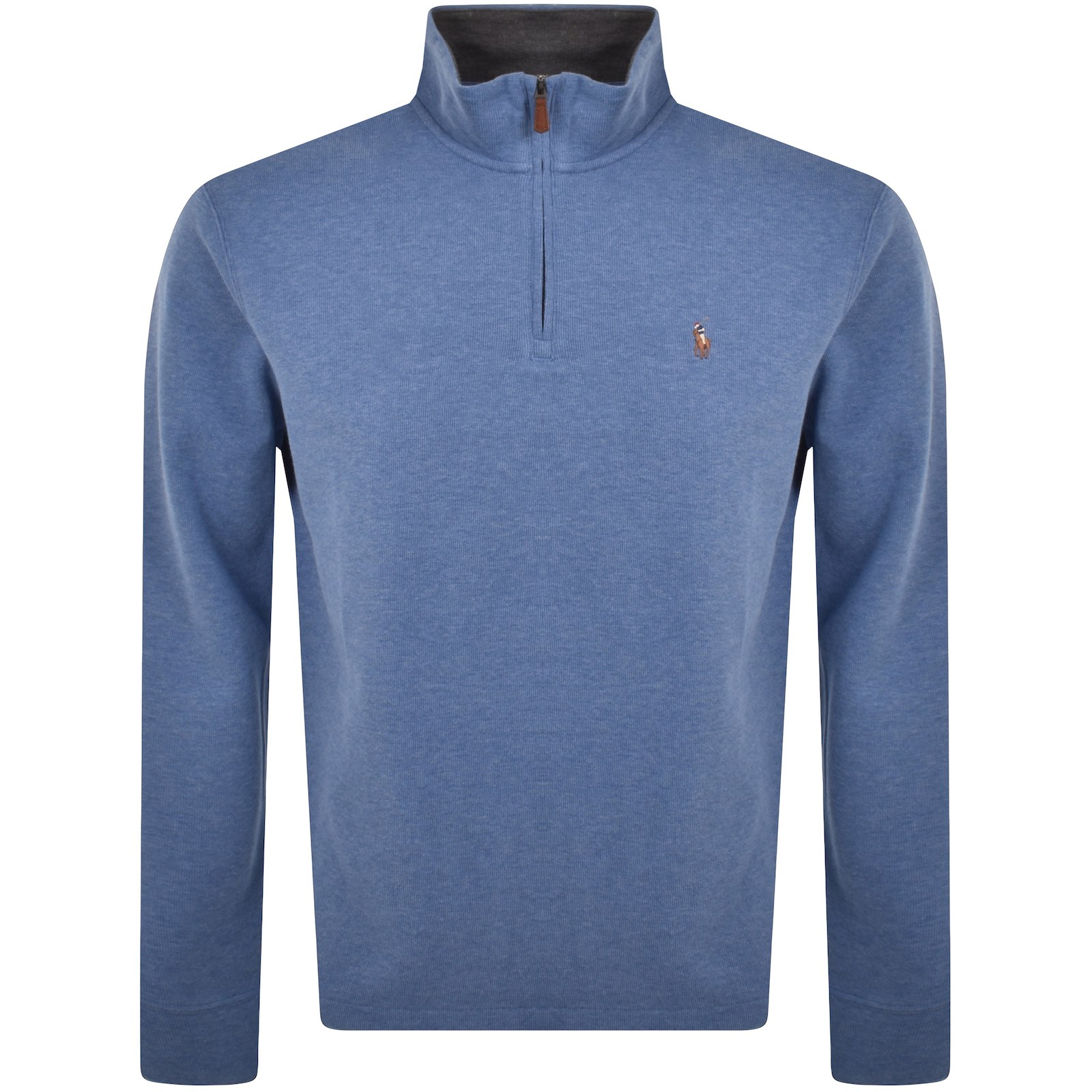 Shop Ralph Lauren Quarter Zip Sweatshirt Blue