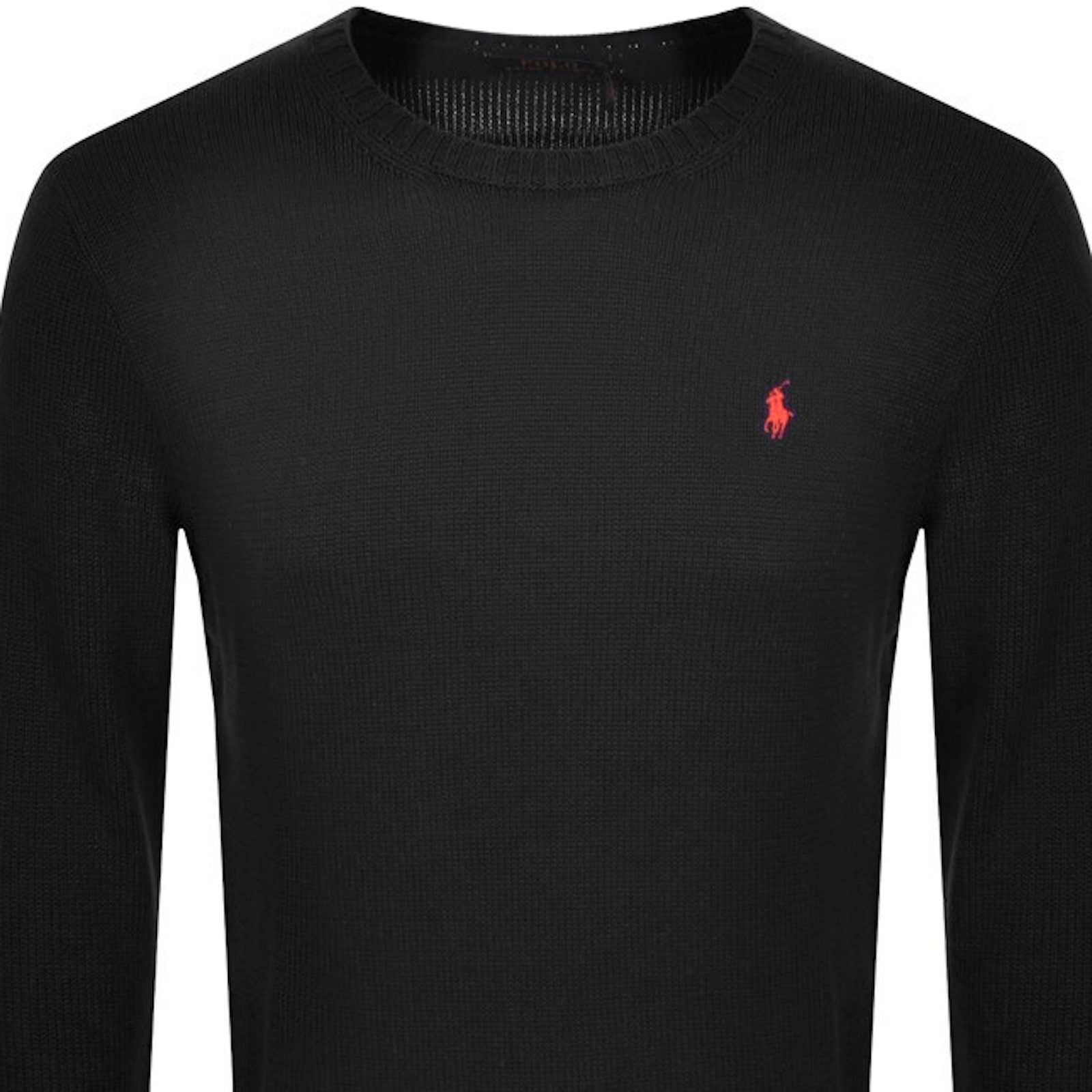 Shop Ralph Lauren Crew Neck Knit Jumper Black