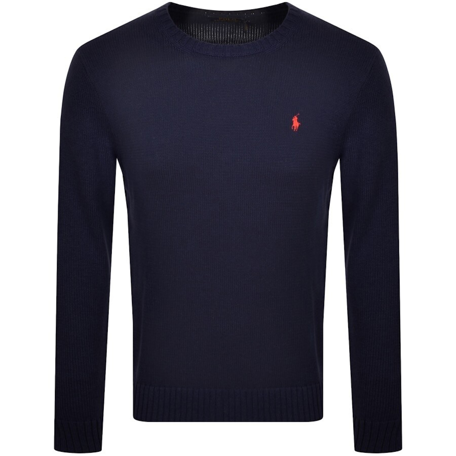 Ralph Lauren Crew Neck Knit Jumper Navy In Blue