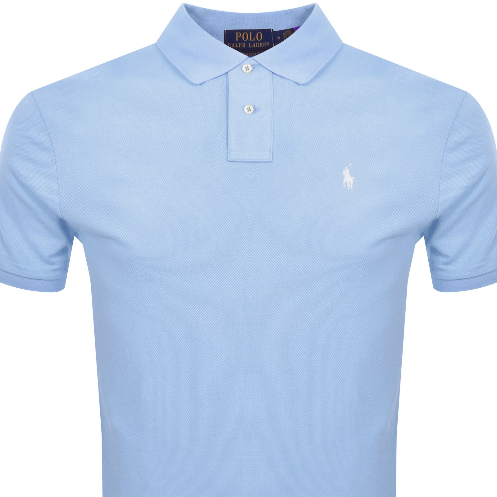 Shop Ralph Lauren Custom Slim Fit Polo T Shirt Blue