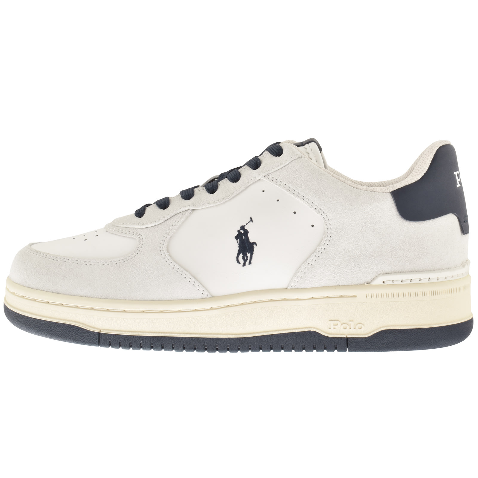 Shop Ralph Lauren Masters Crt Trainers Off White