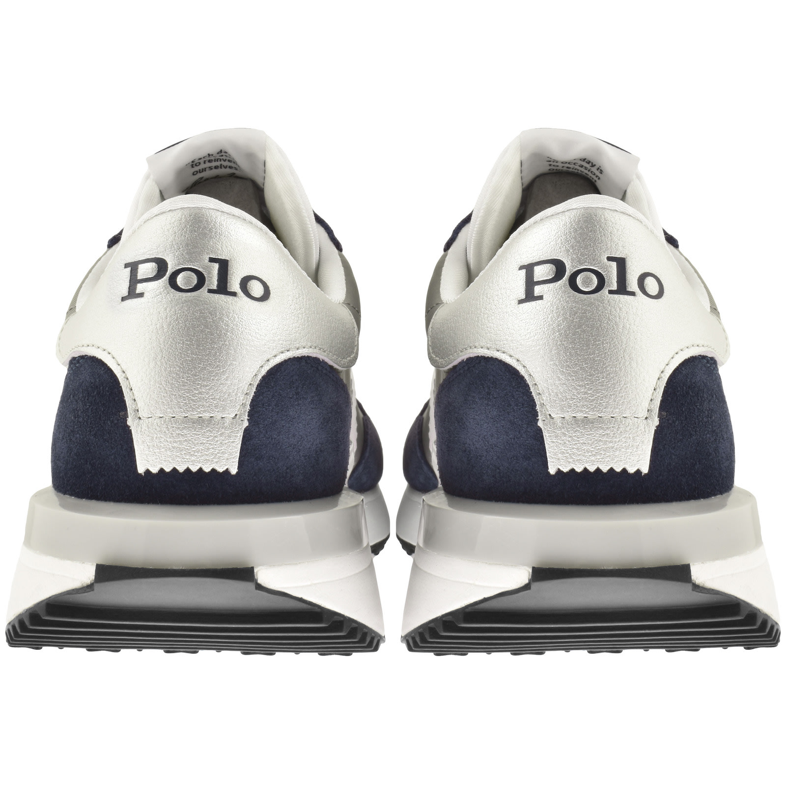 Shop Ralph Lauren Train 89 Suede Panelled Trainers Navy