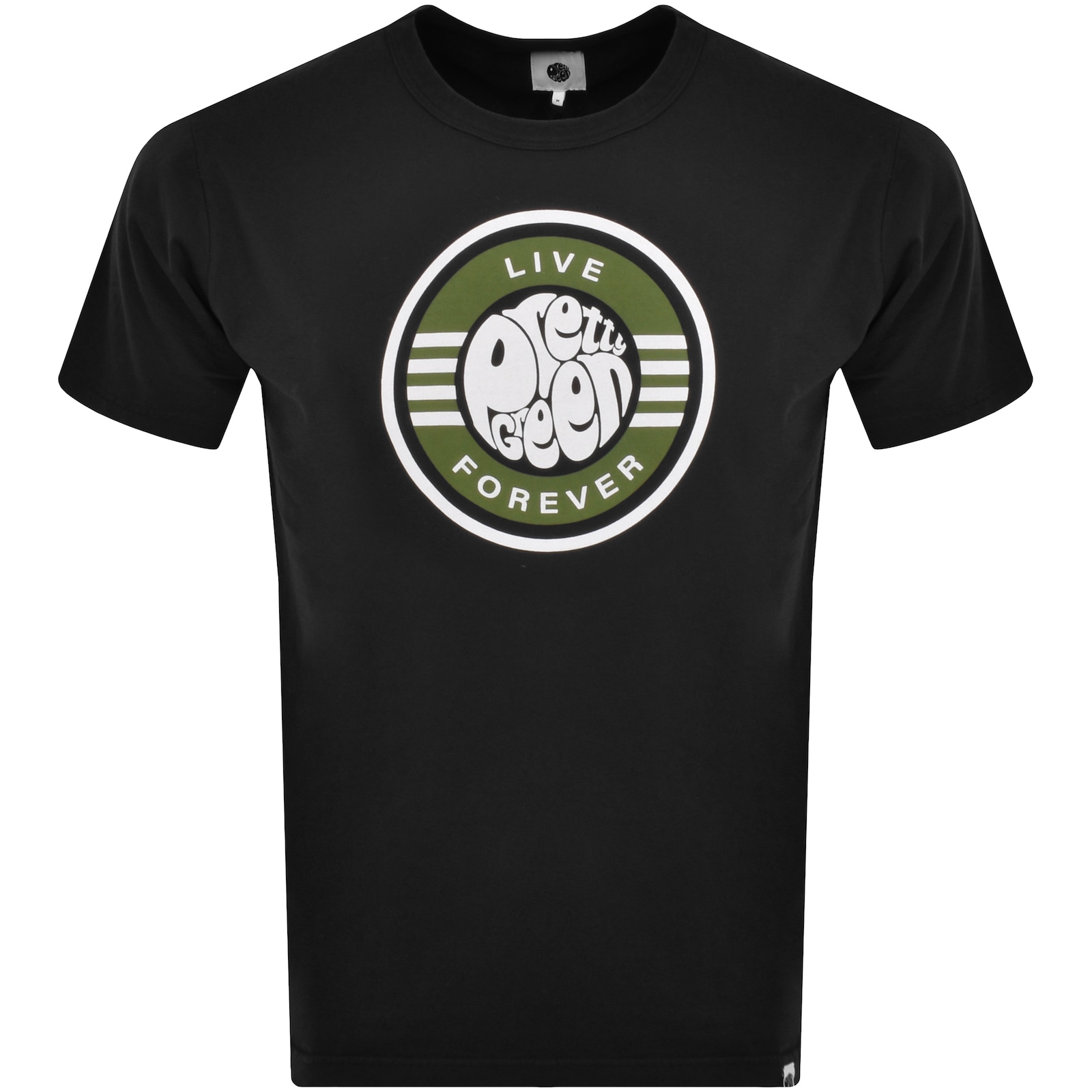 Shop Pretty Green Live Forever T Shirt Black