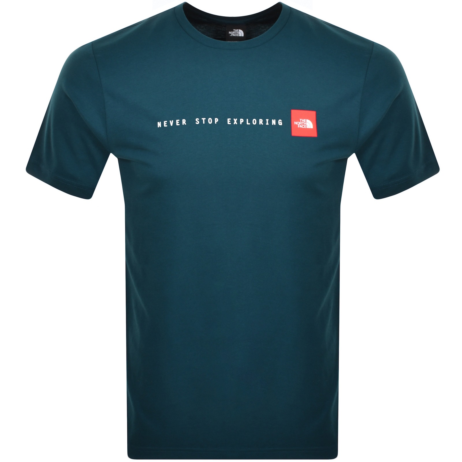 Shop The North Face Logo T Shirt Blue