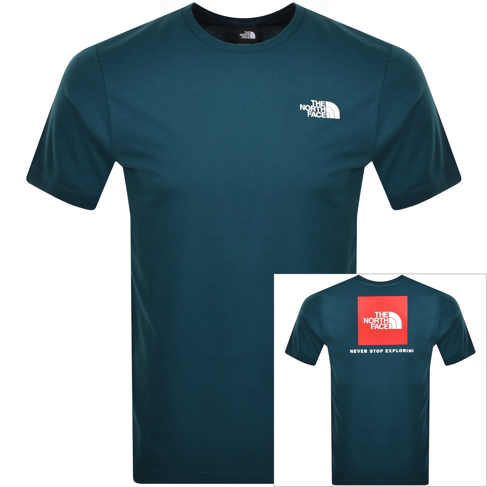 Shop The North Face Redbox T Shirt Blue