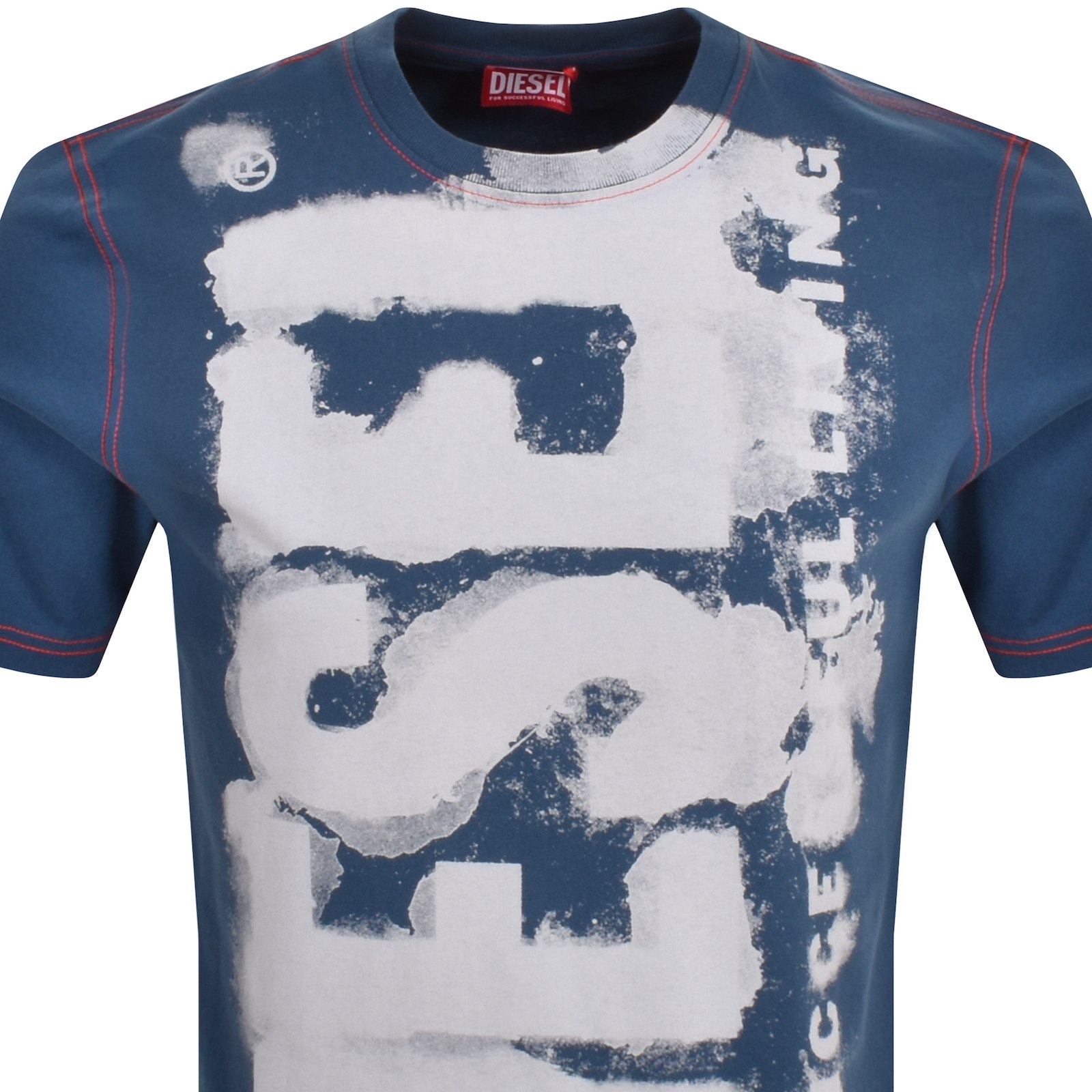 Shop Diesel T Adjust Q4 Regular Fit T Shirt Blue