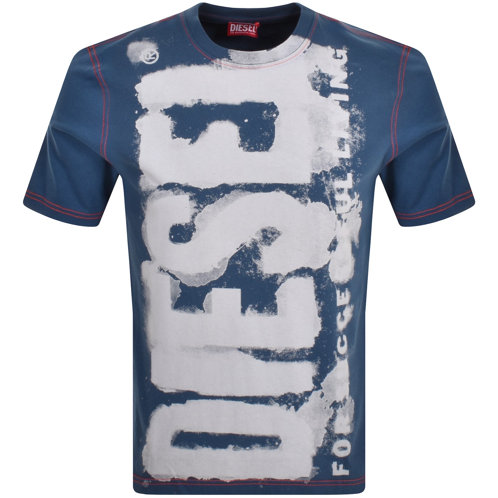 Shop Diesel T Adjust Q4 Regular Fit T Shirt Blue