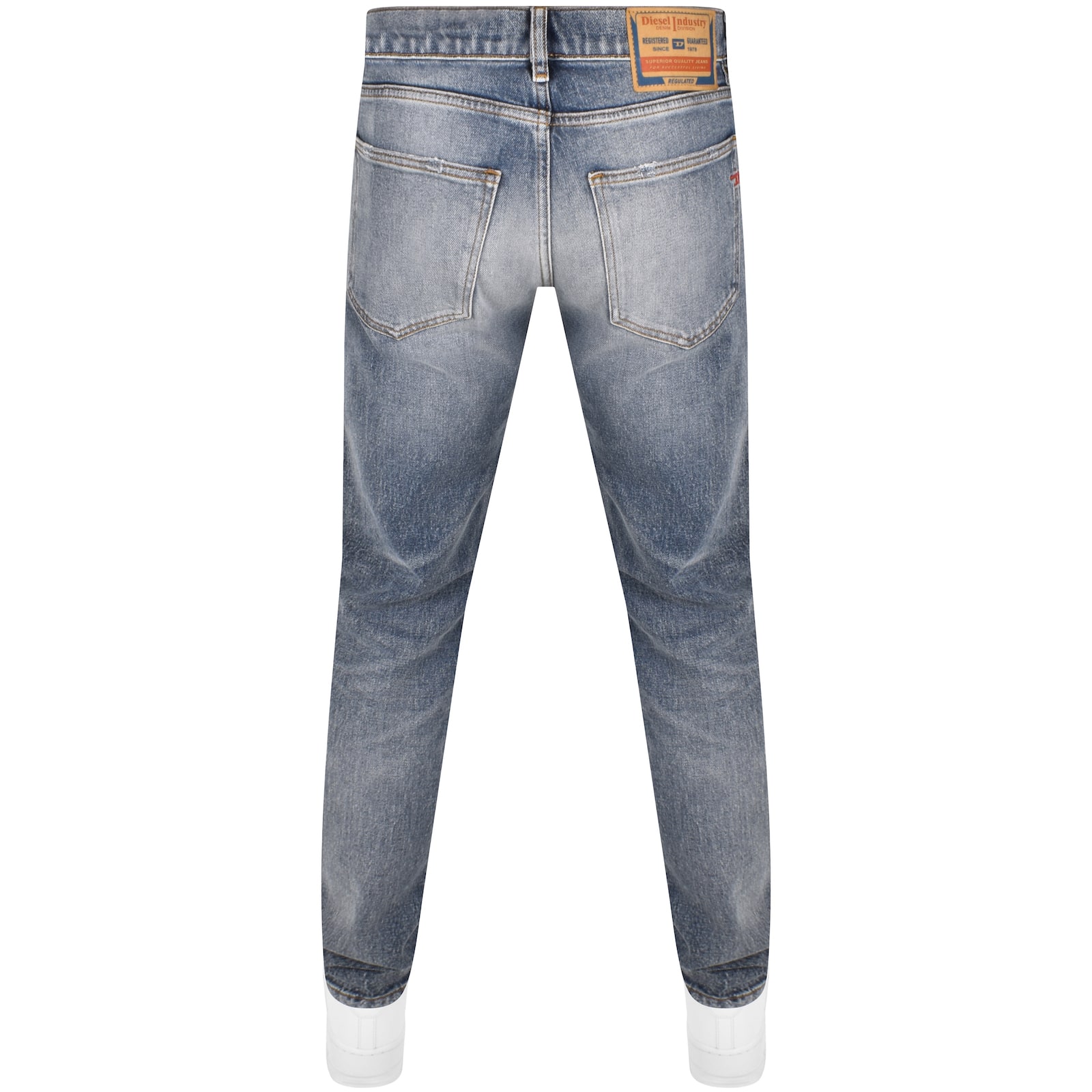 Shop Diesel D Strukt Slim Fit Light Wash Jeans Blue