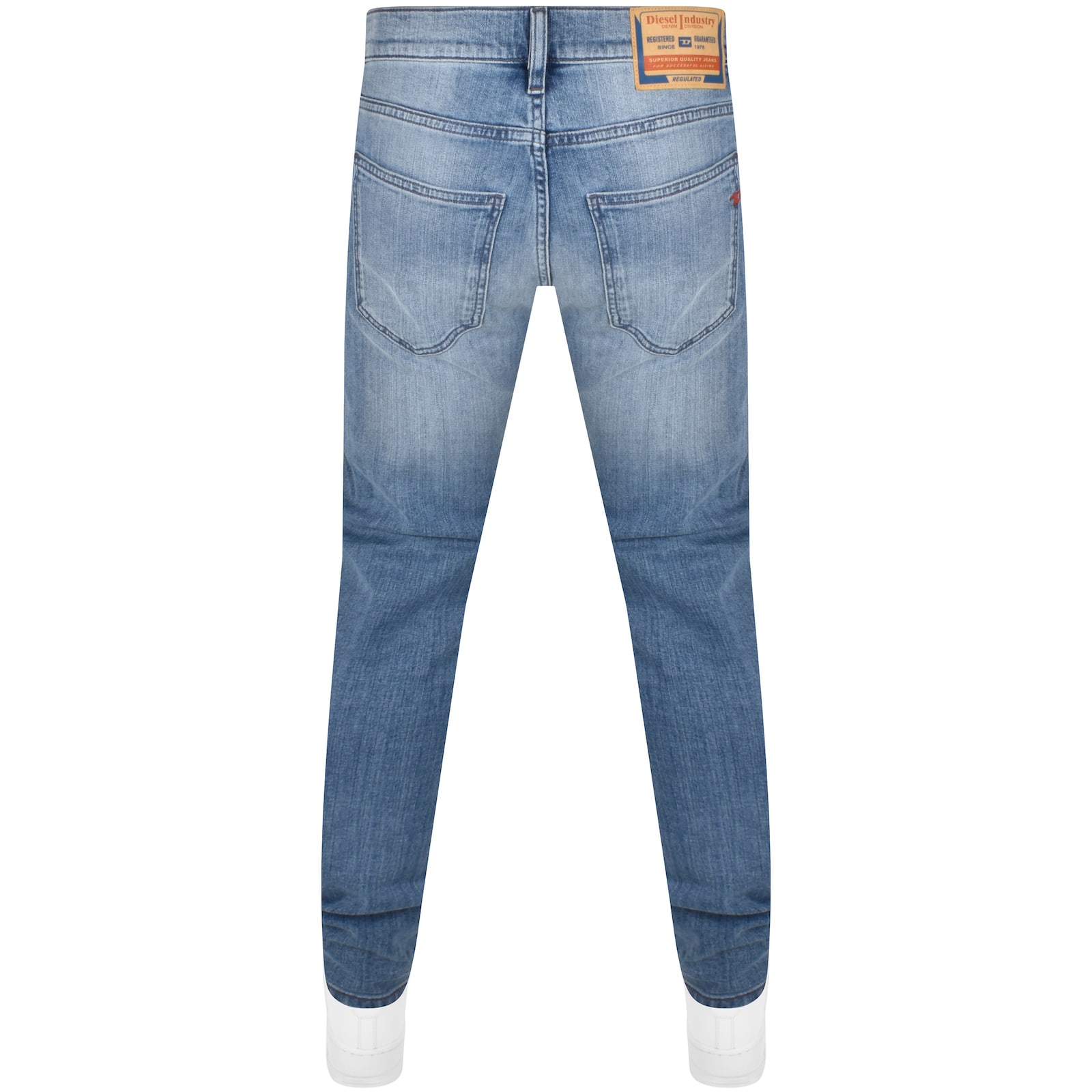 Shop Diesel D Strukt Slim Fit Light Wash Jeans Blue