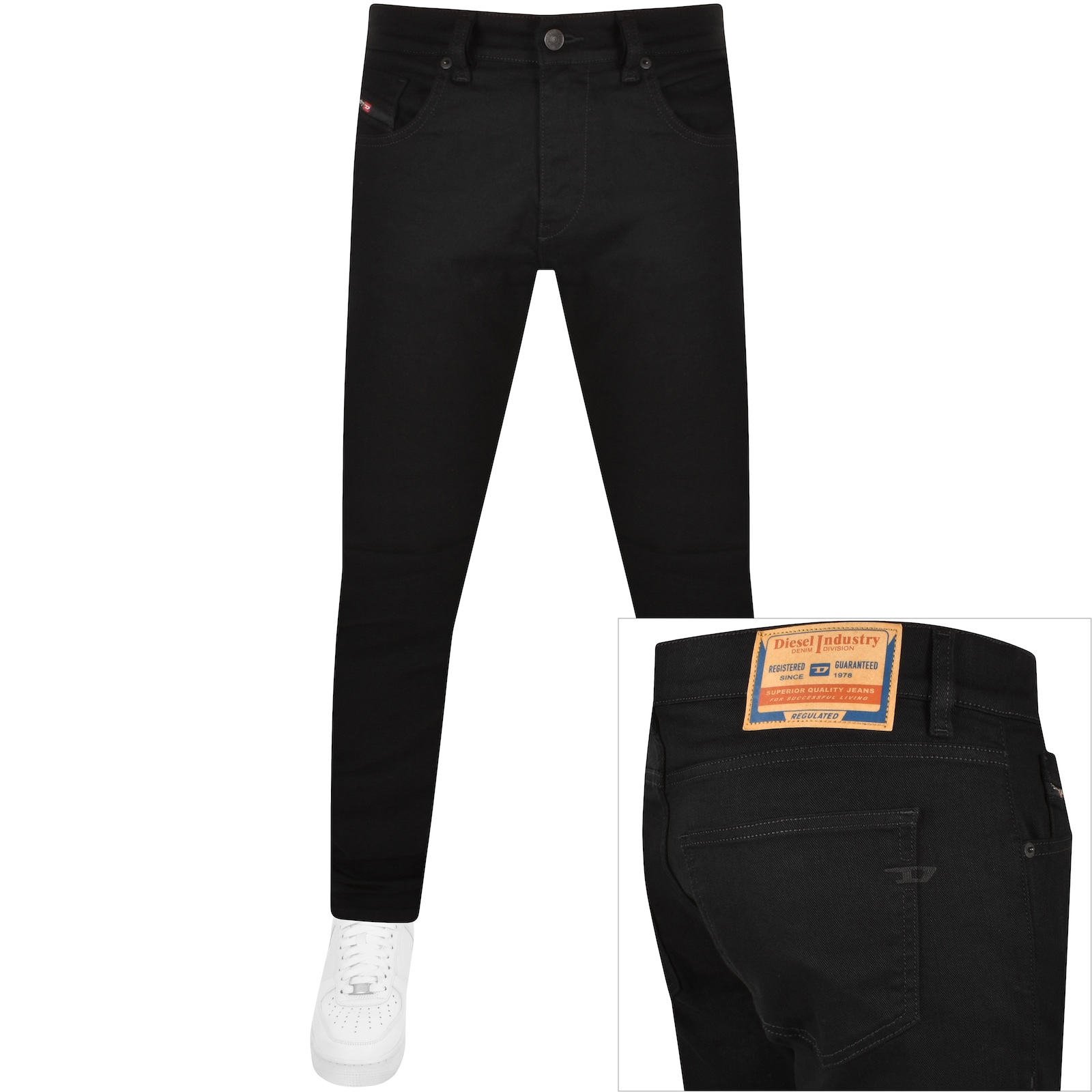 Shop Diesel D Strukt Slim Fit Jeans Black