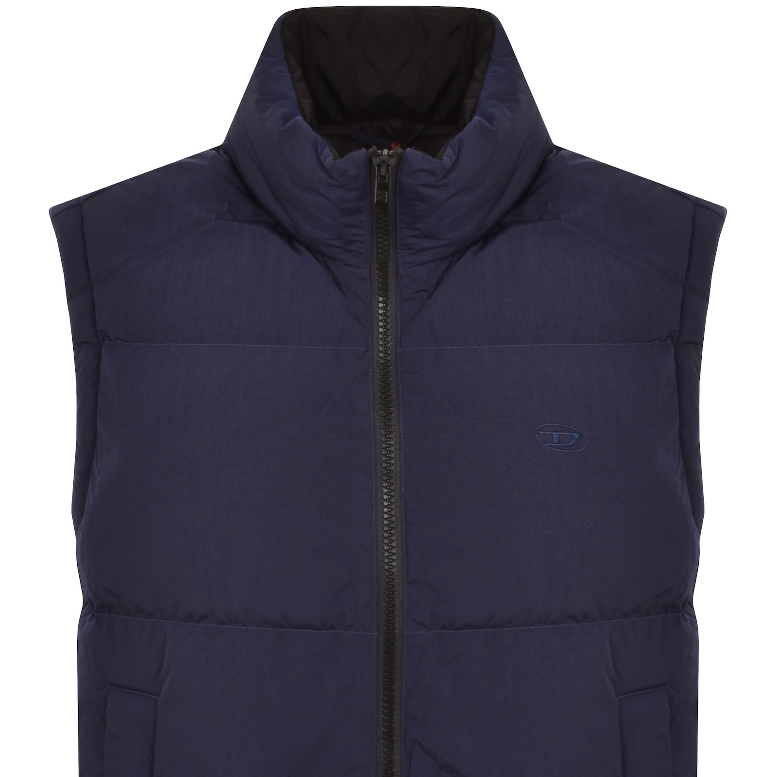Diesel Raveel Padded Gilet Navy In Navy