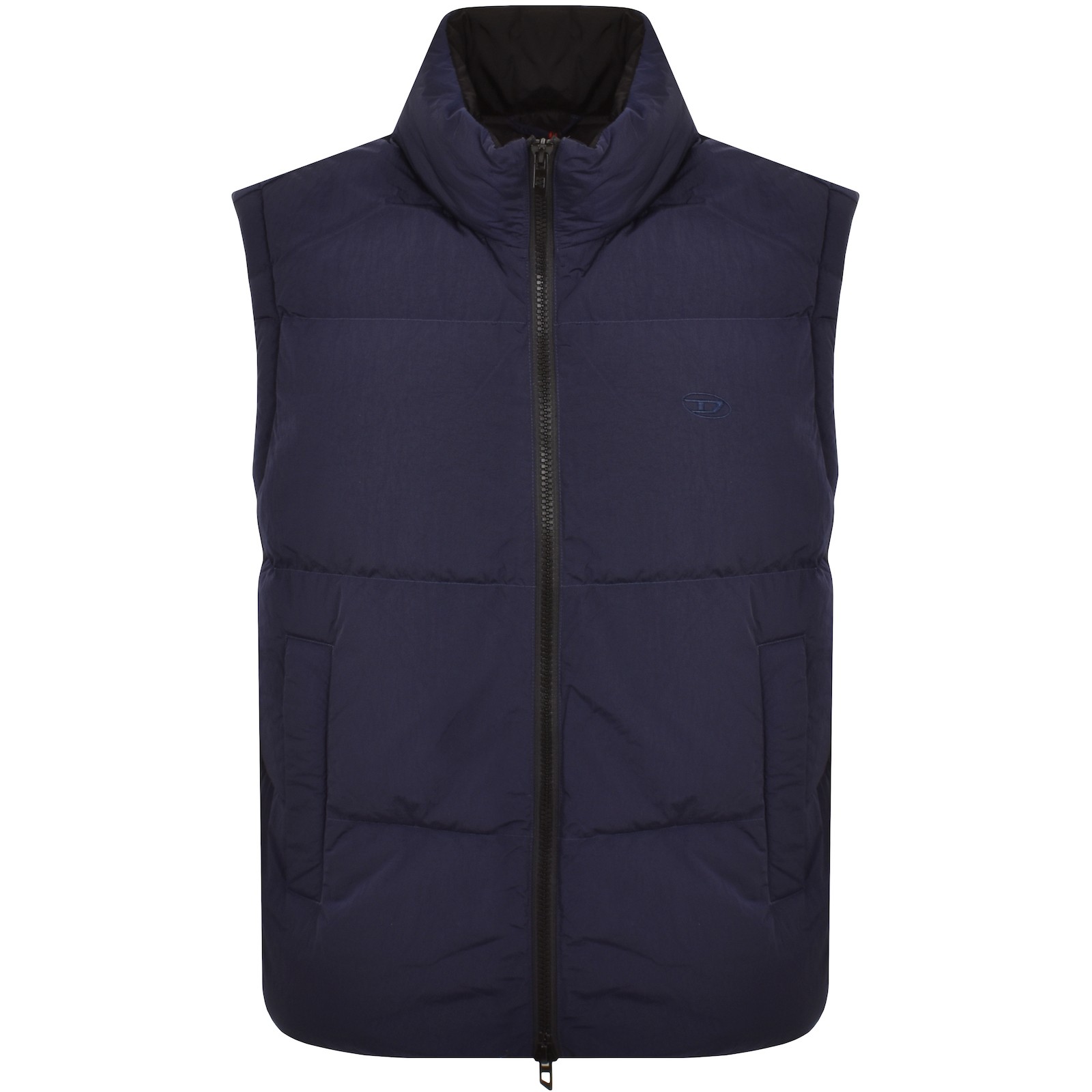 Diesel Raveel Padded Gilet Navy In Navy
